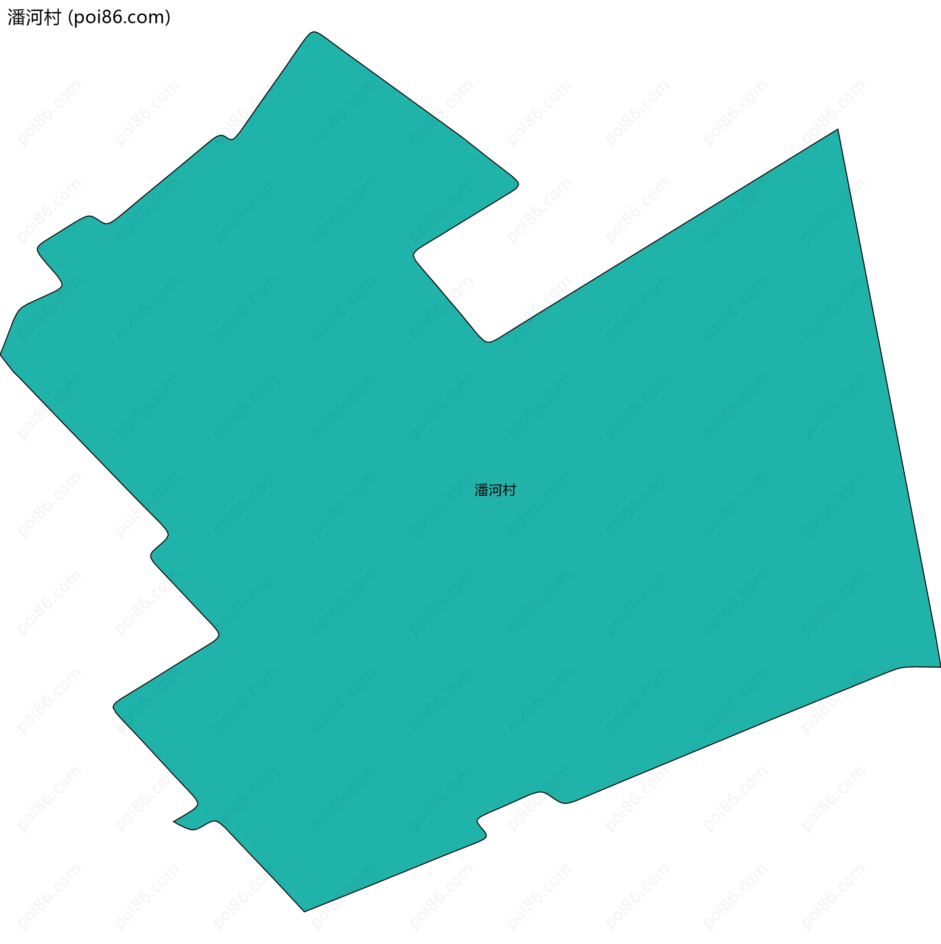 潘河村边界地图