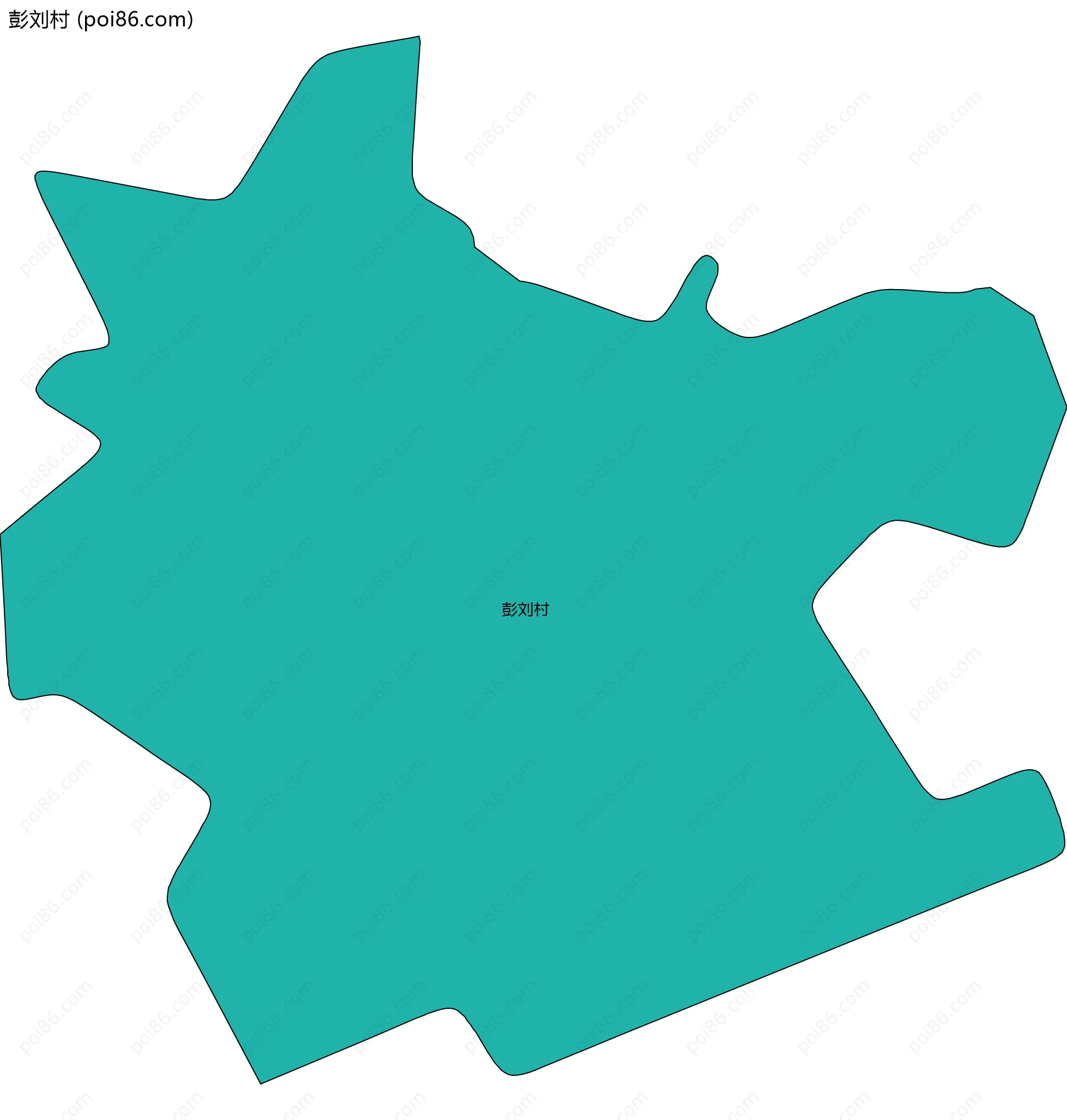 彭刘村边界地图