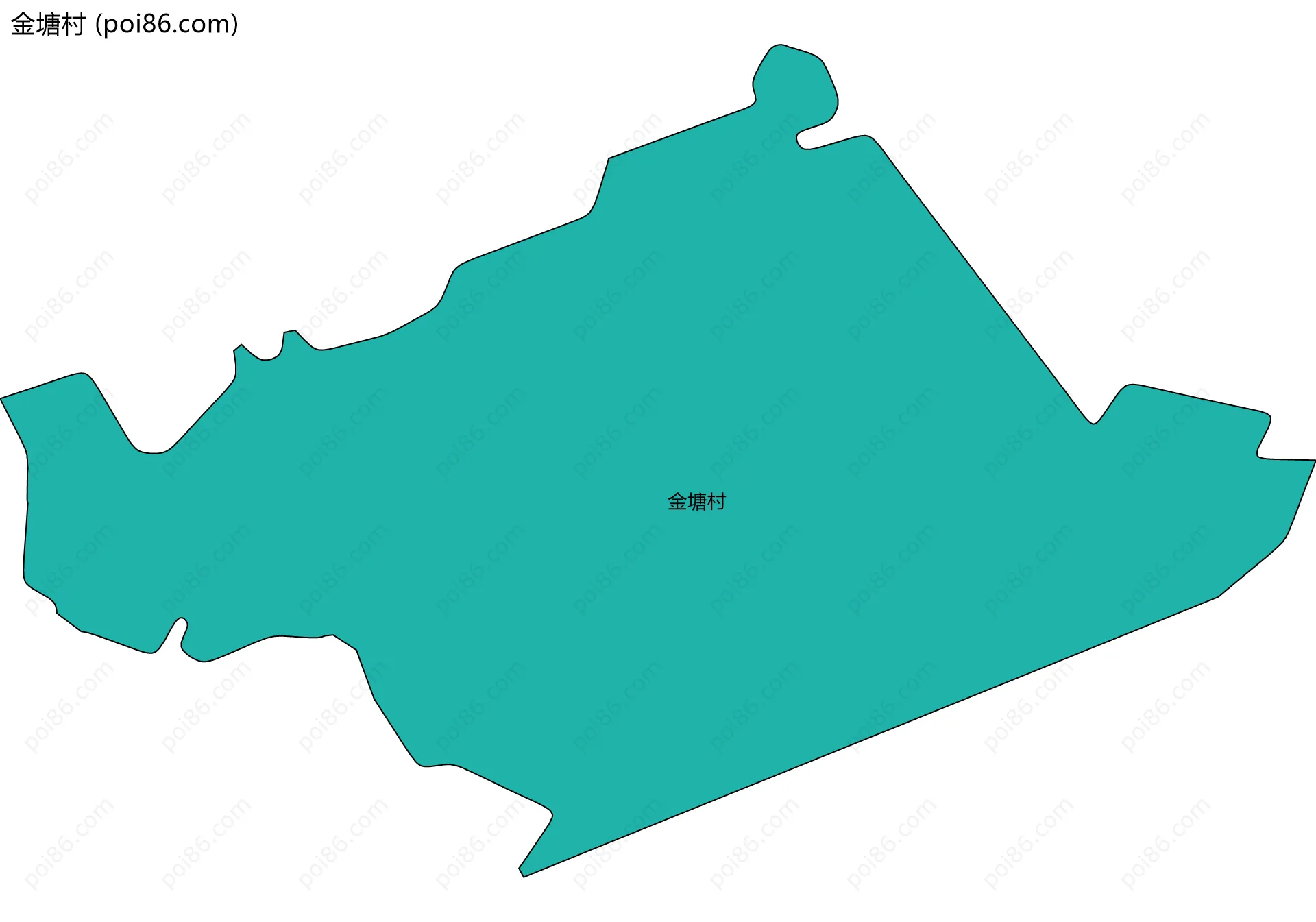 金塘村边界地图