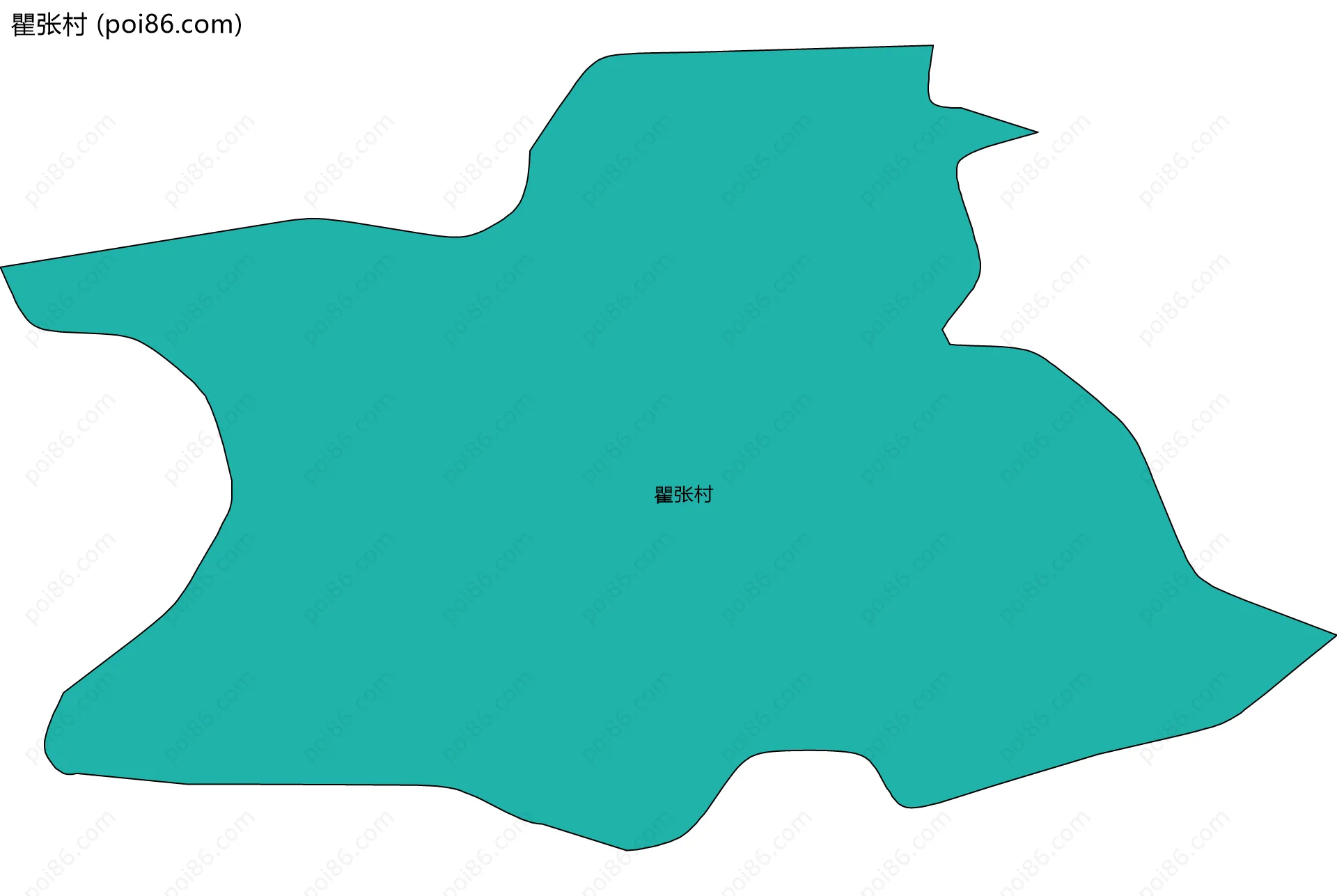 瞿张村边界地图