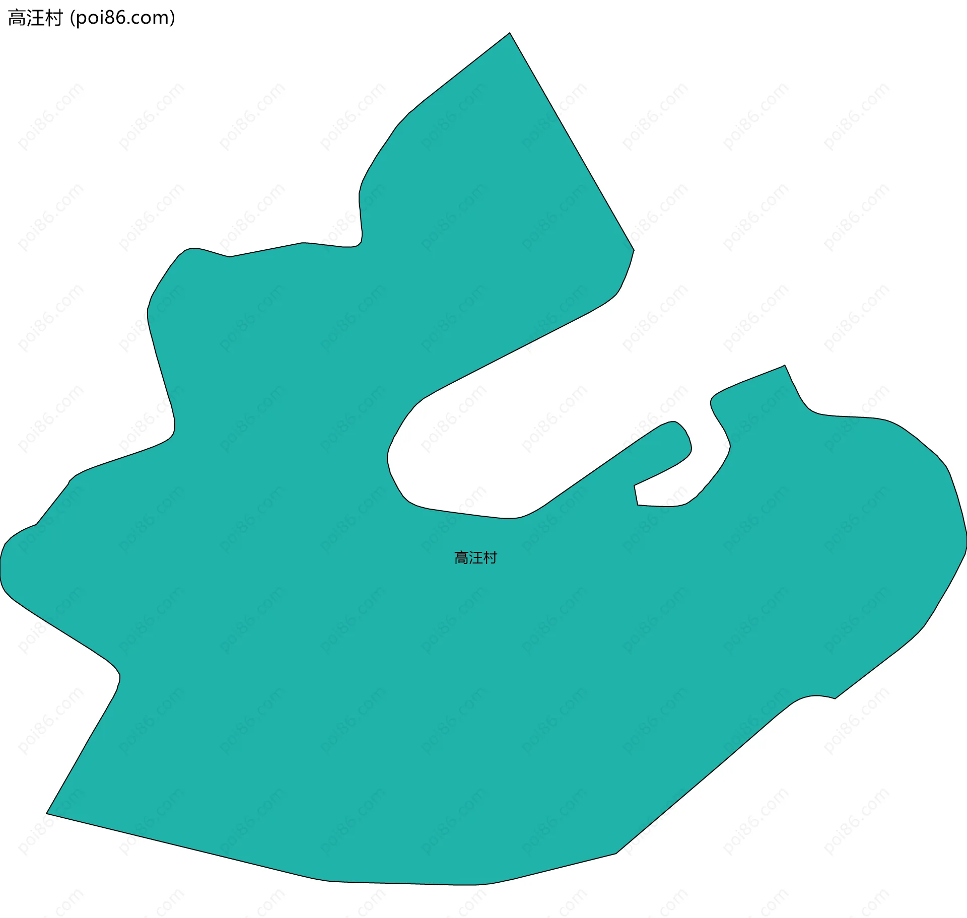 高汪村边界地图