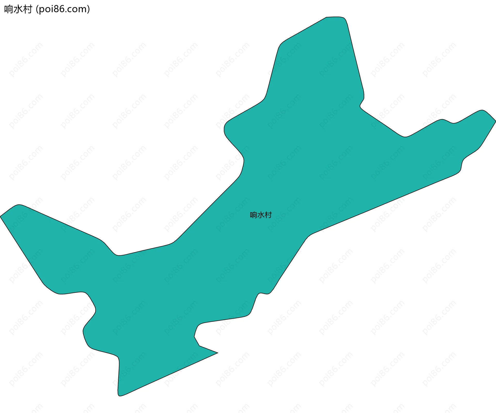 响水村边界地图