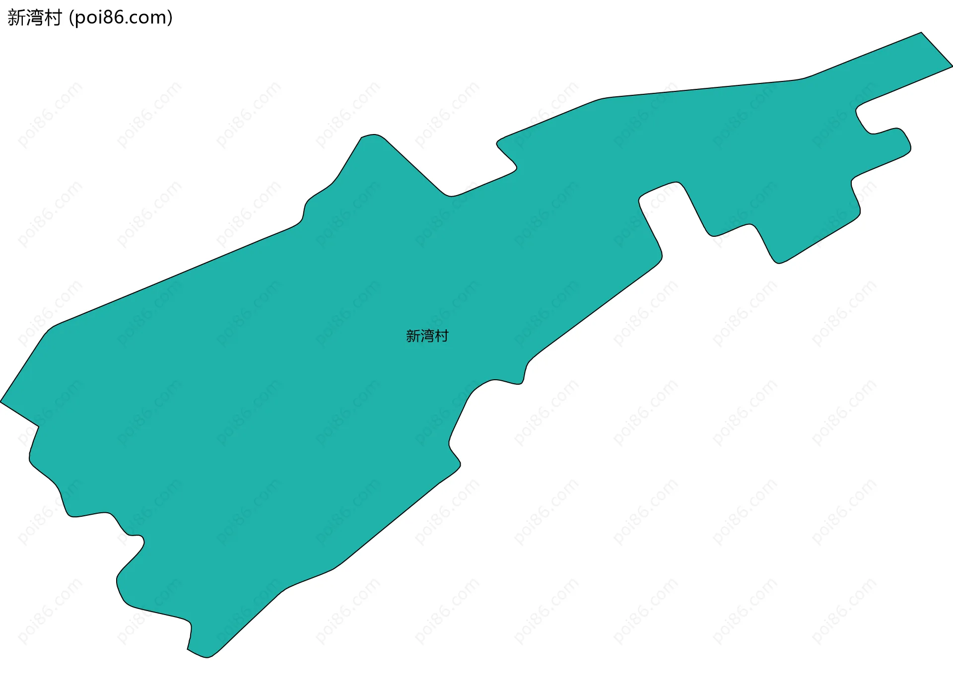 新湾村边界地图