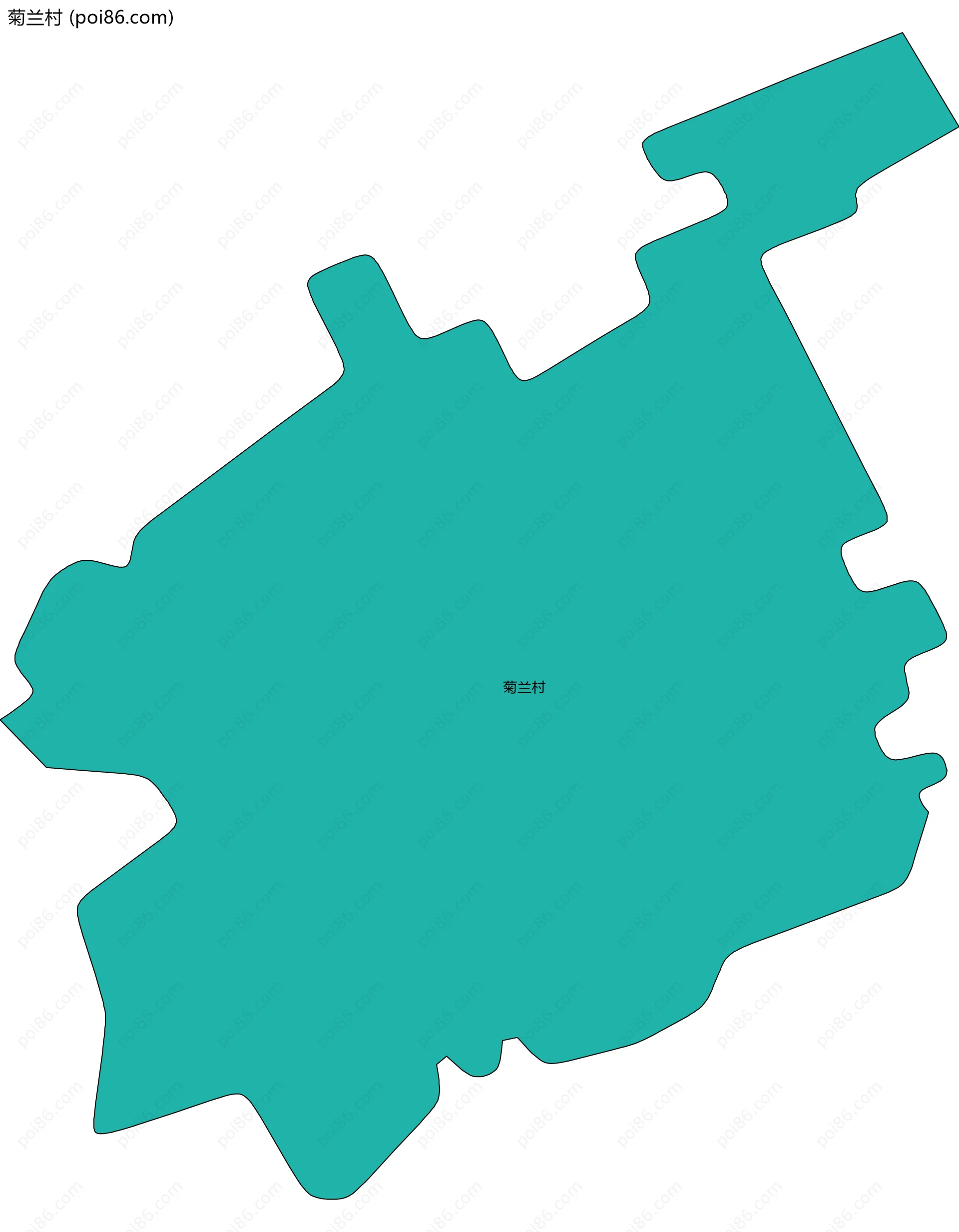 菊兰村边界地图