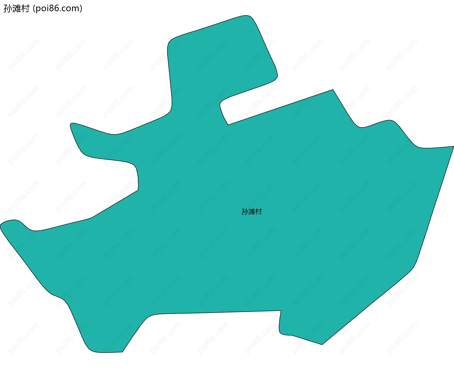 孙滩村边界地图