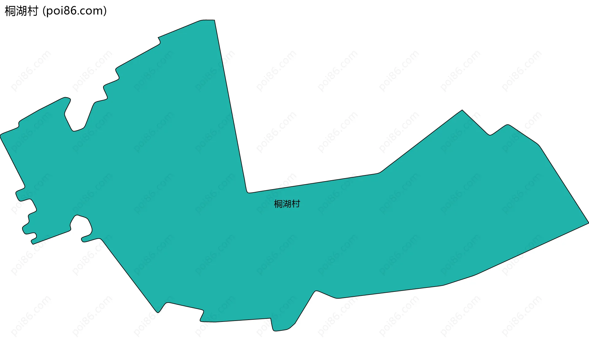 桐湖村边界地图