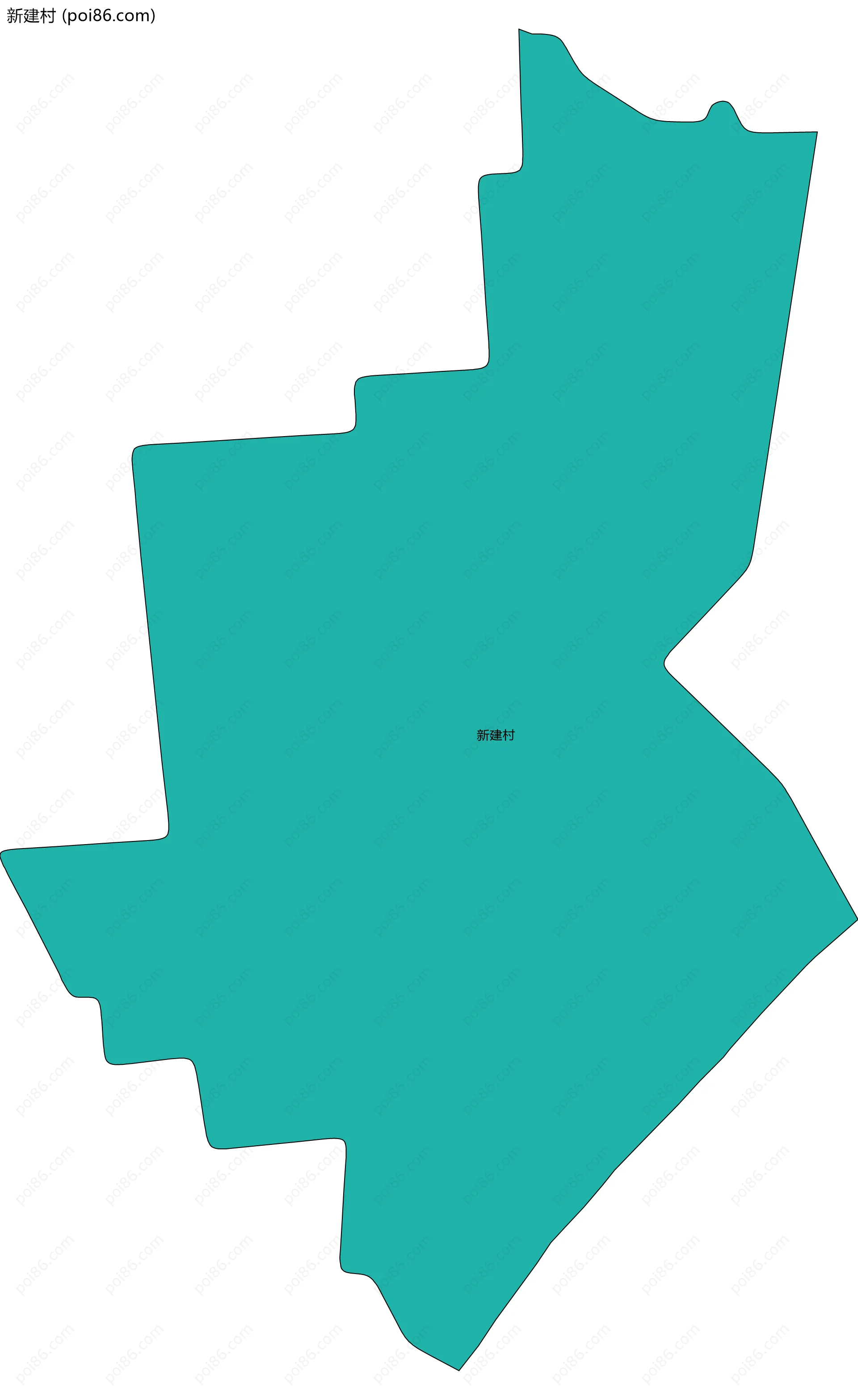 新建村边界地图
