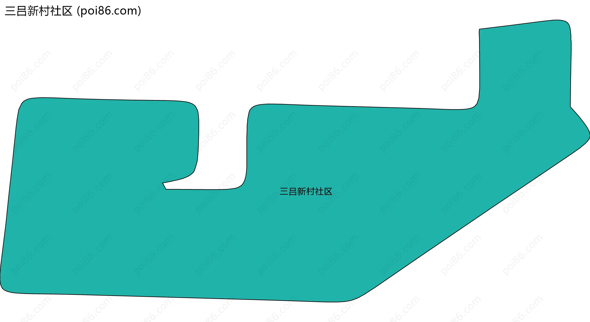 三吕新村社区边界地图