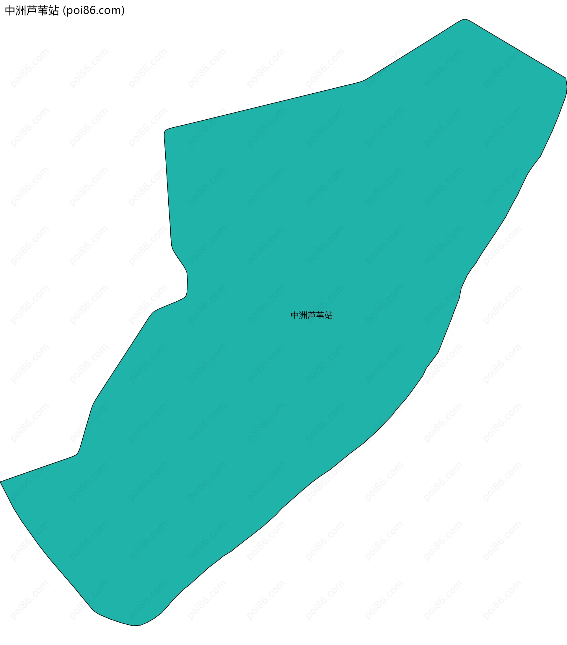 中洲芦苇站边界地图
