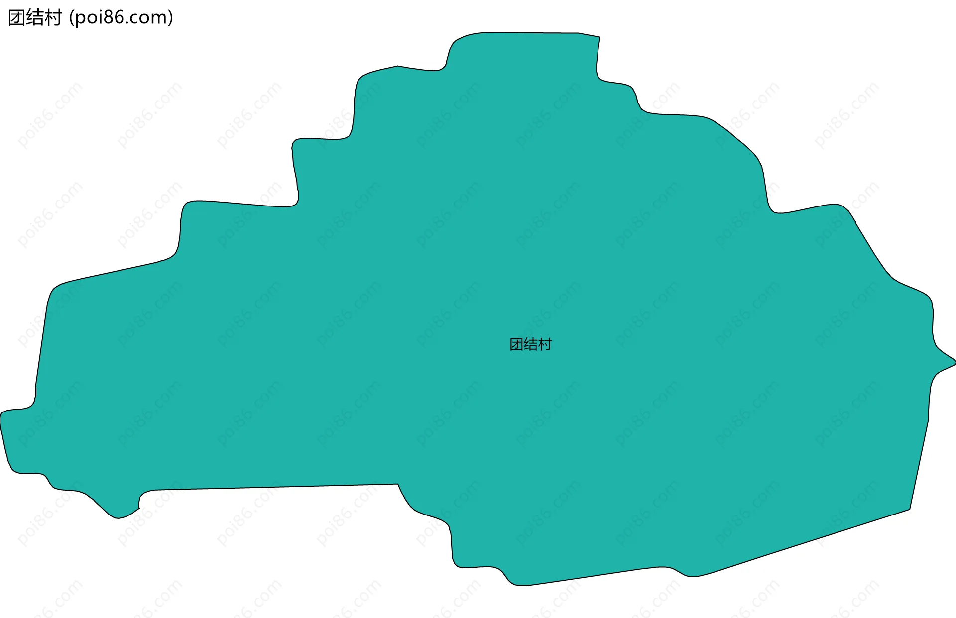 团结村边界地图