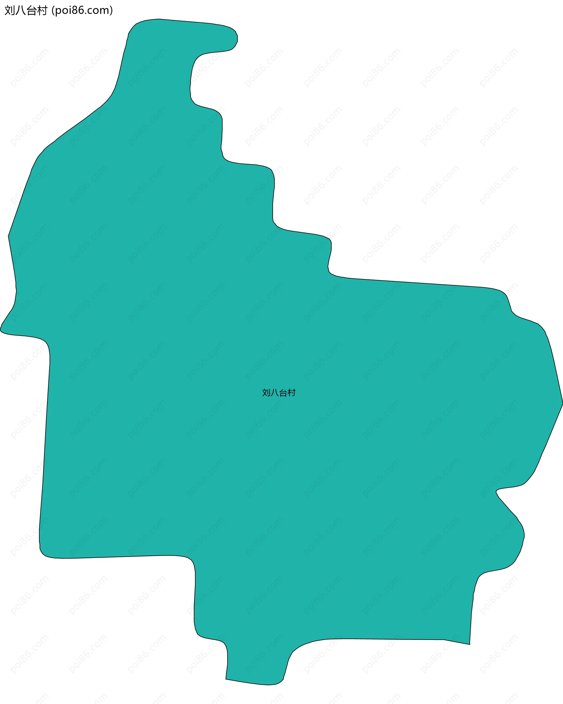 刘八台村边界地图