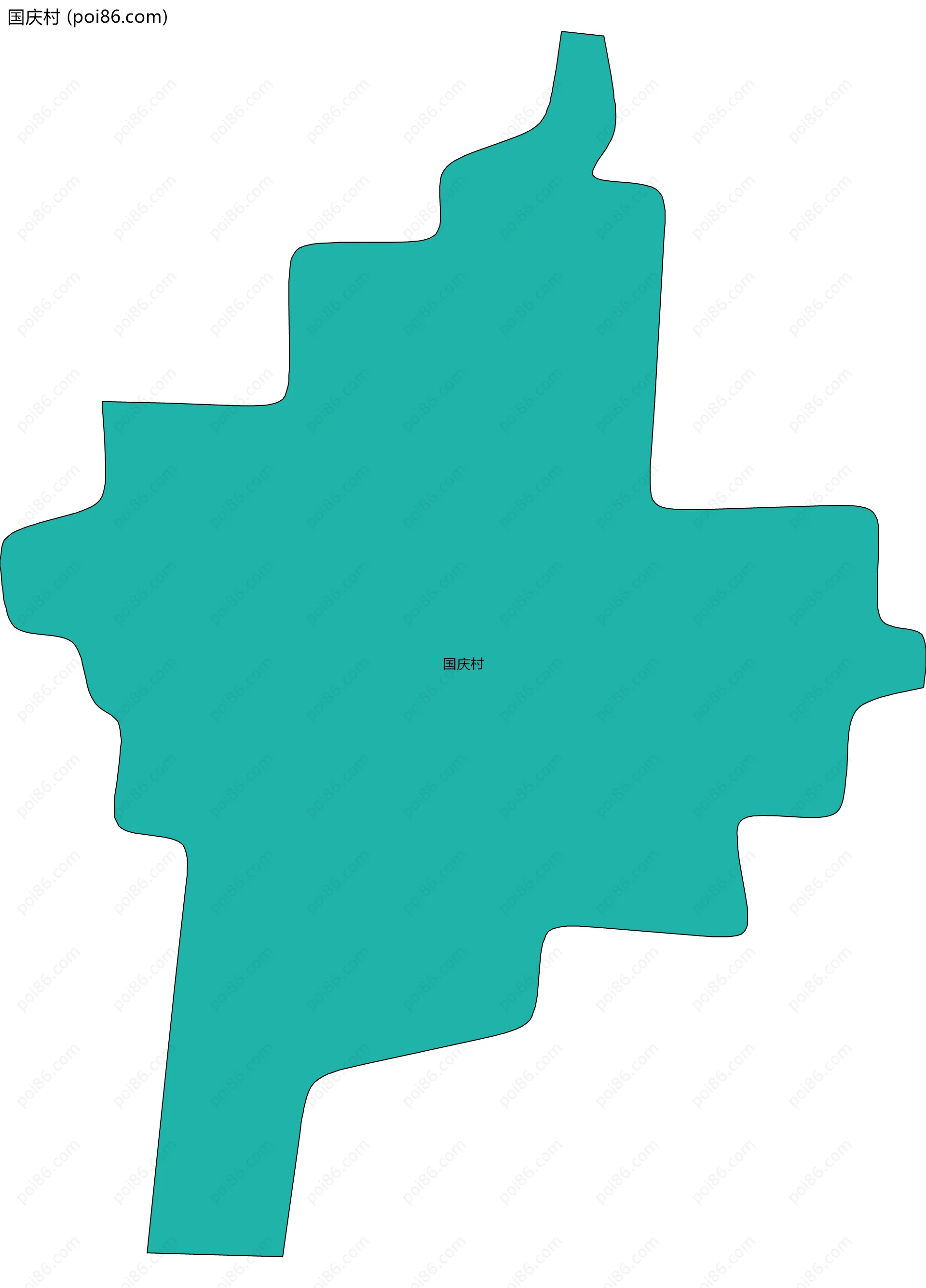 国庆村边界地图