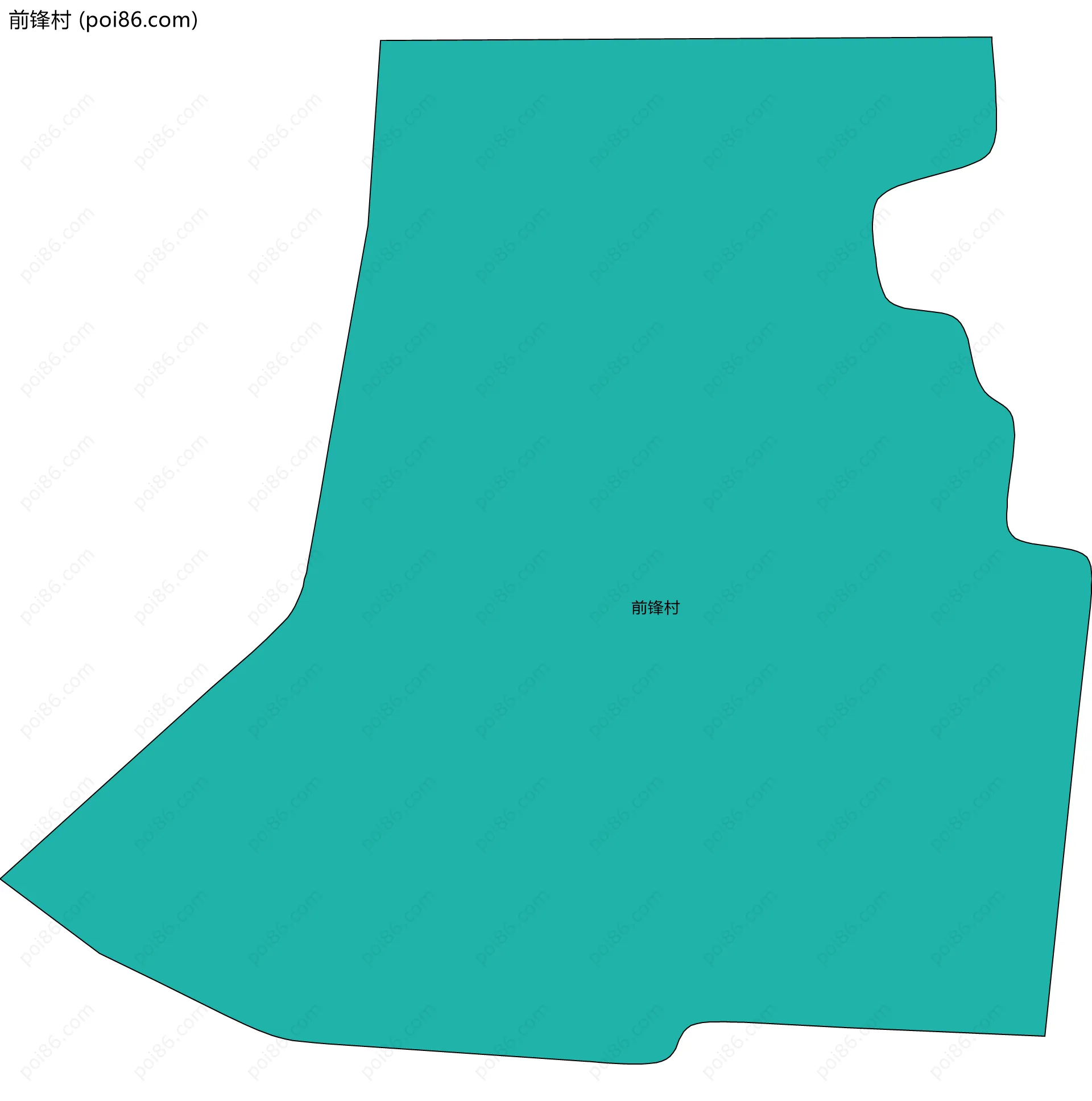 前锋村边界地图