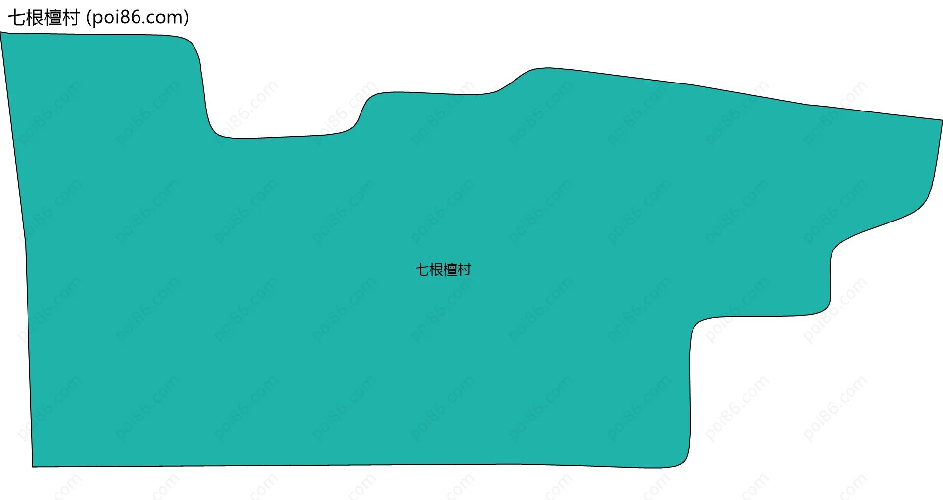 七根檀村边界地图