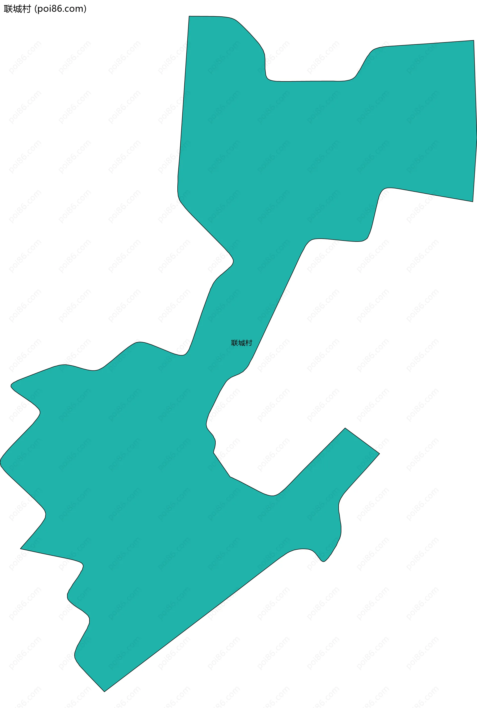 联城村边界地图