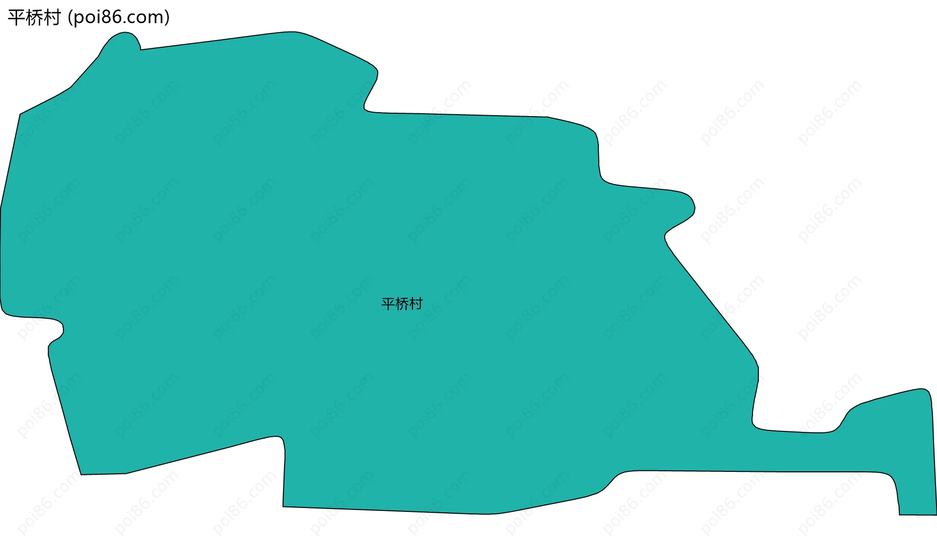 平桥村边界地图