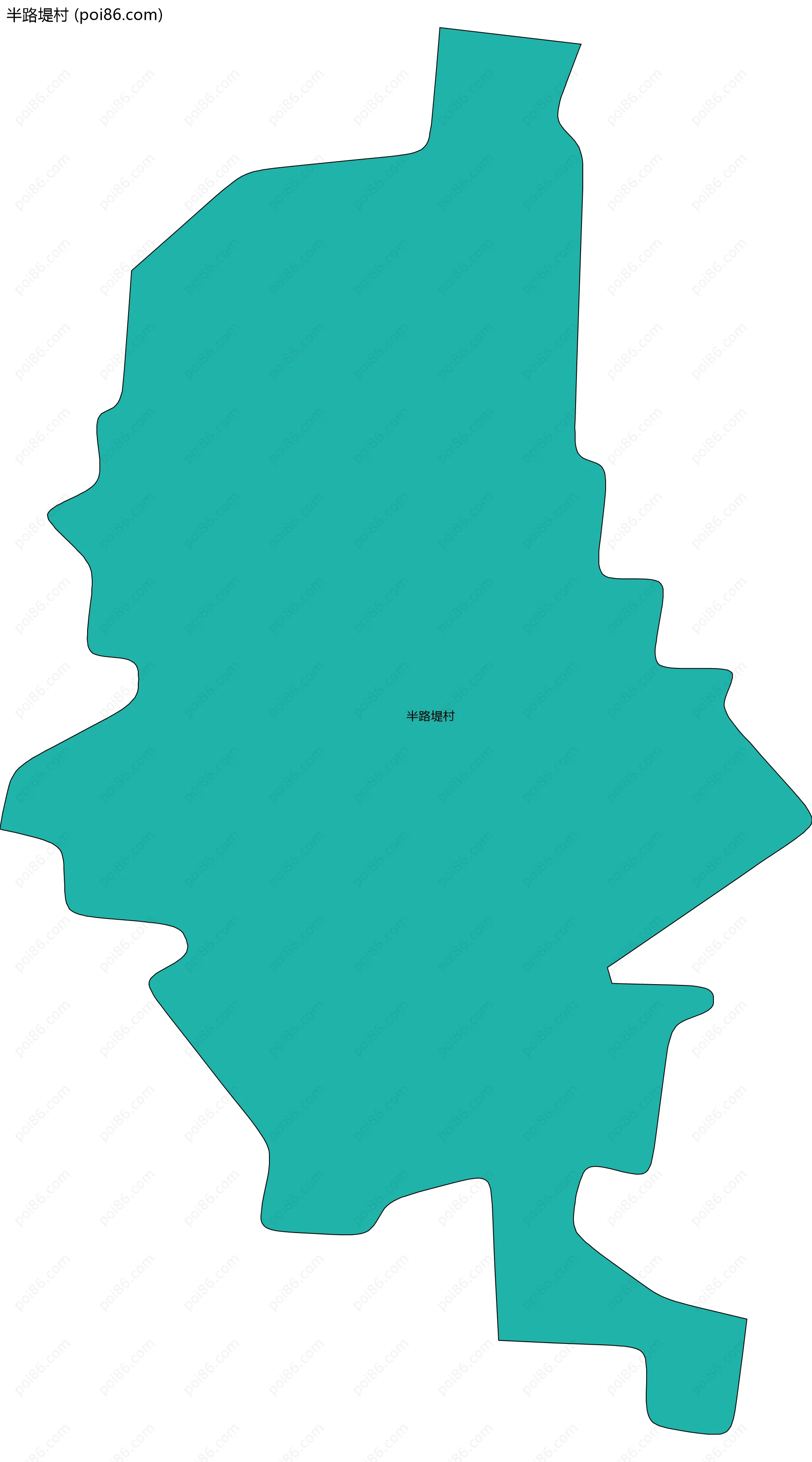 半路堤村边界地图