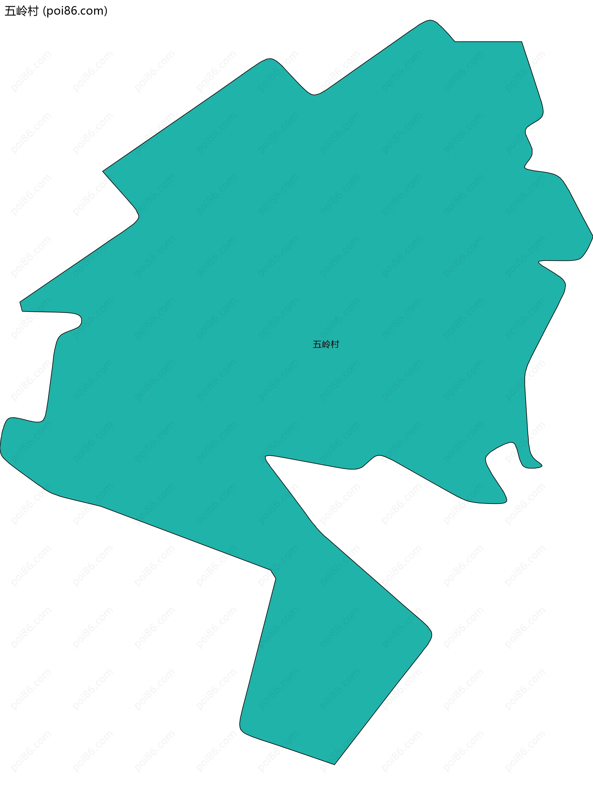 五岭村边界地图