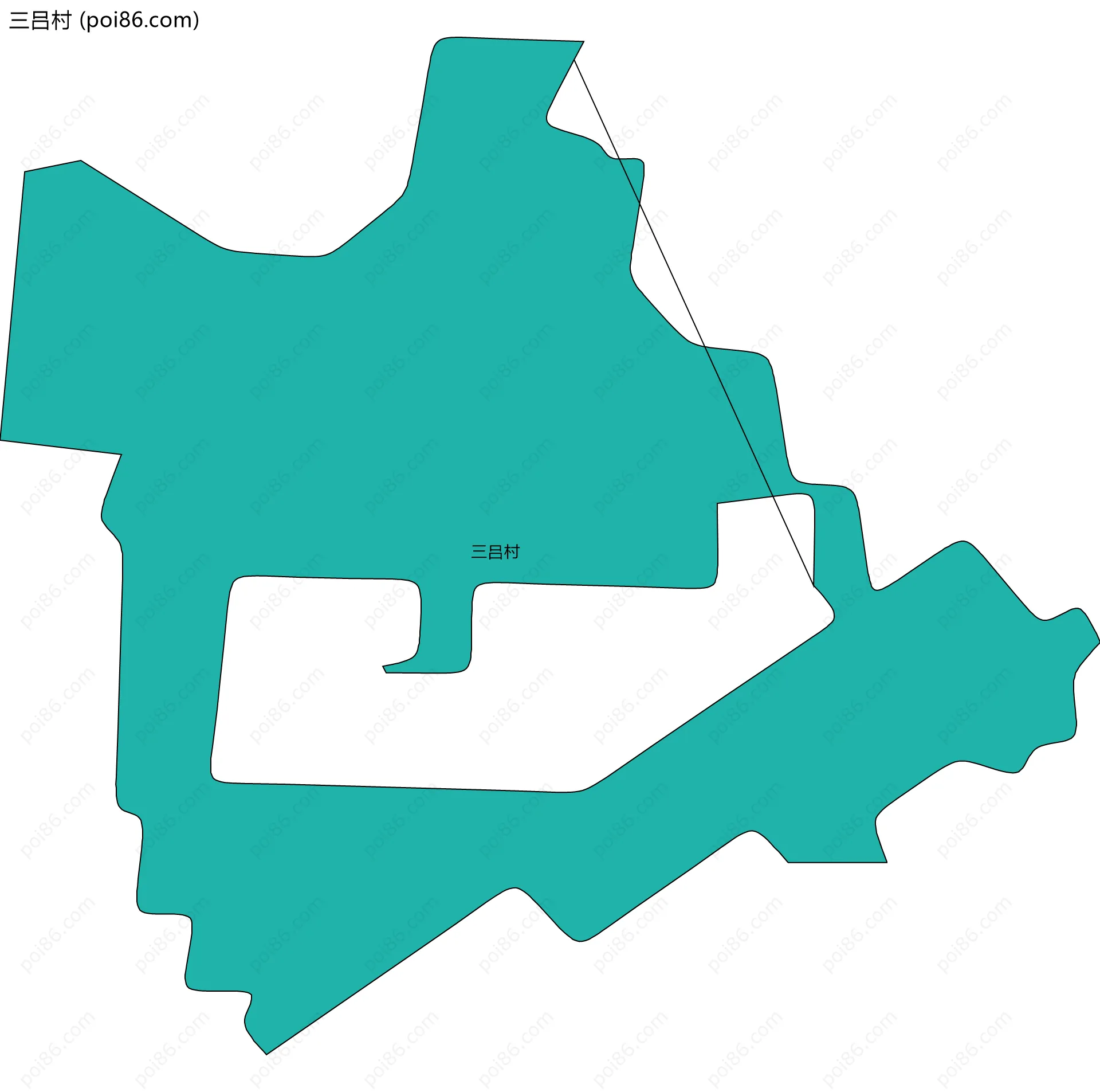 三吕村边界地图