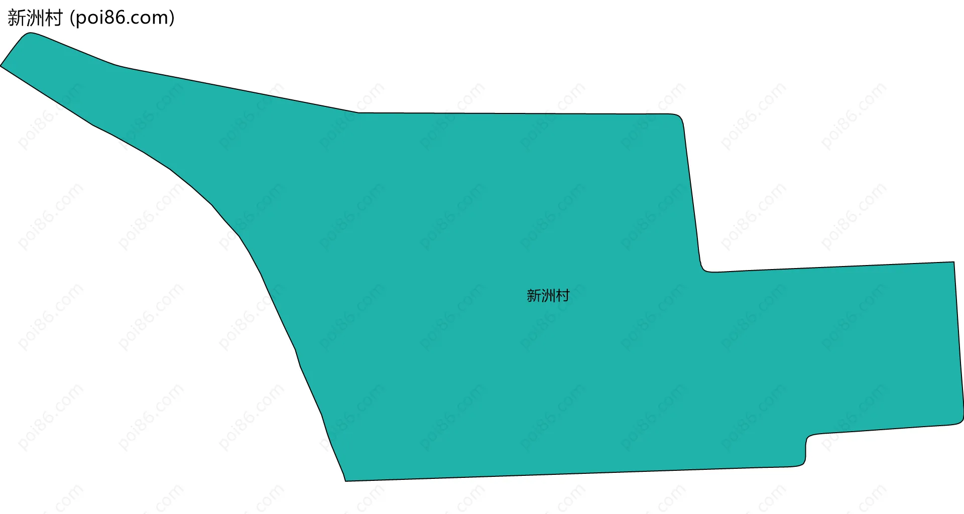 新洲村边界地图