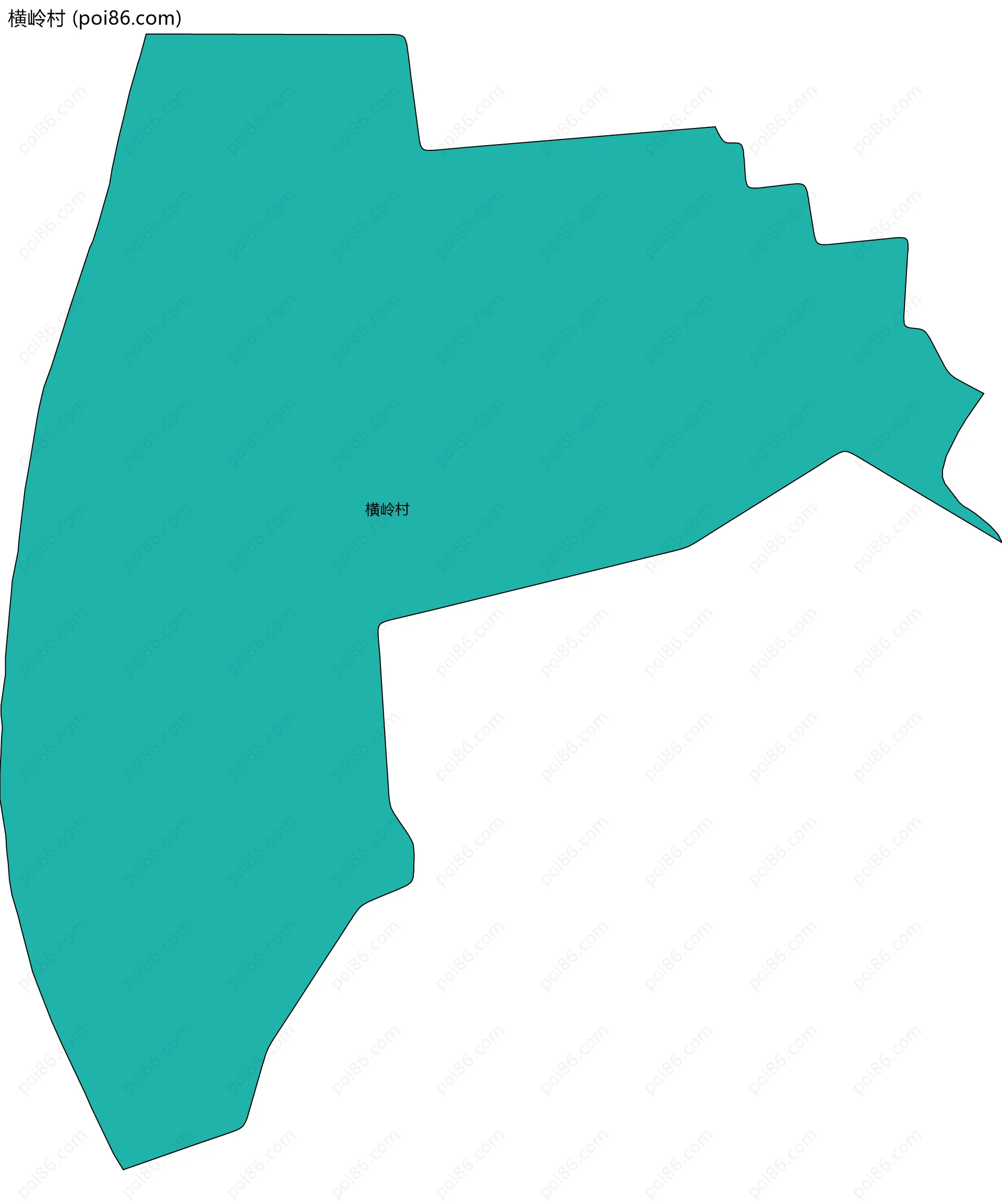 横岭村边界地图