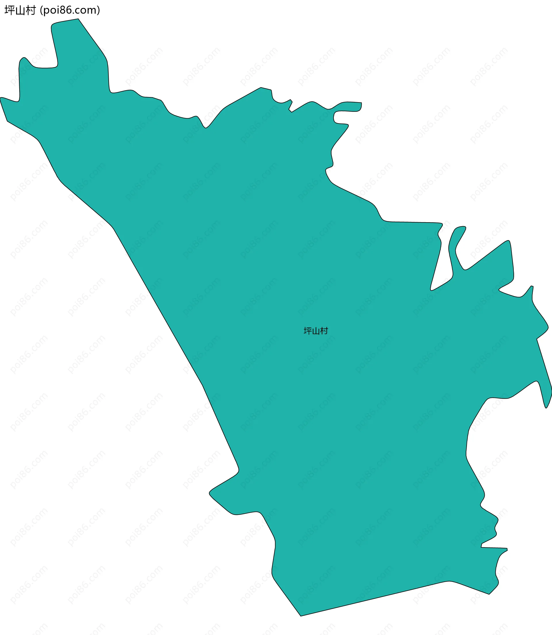 坪山村边界地图
