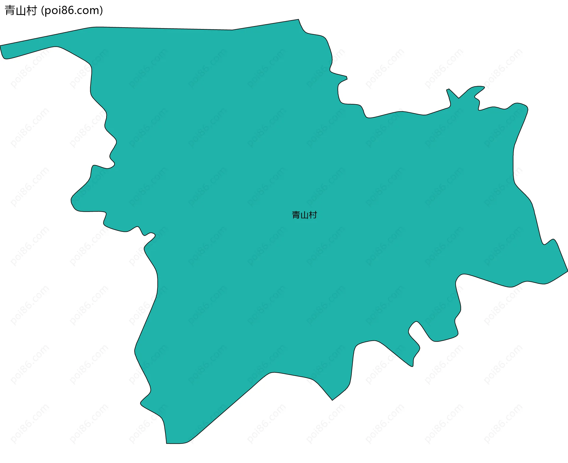 青山村边界地图