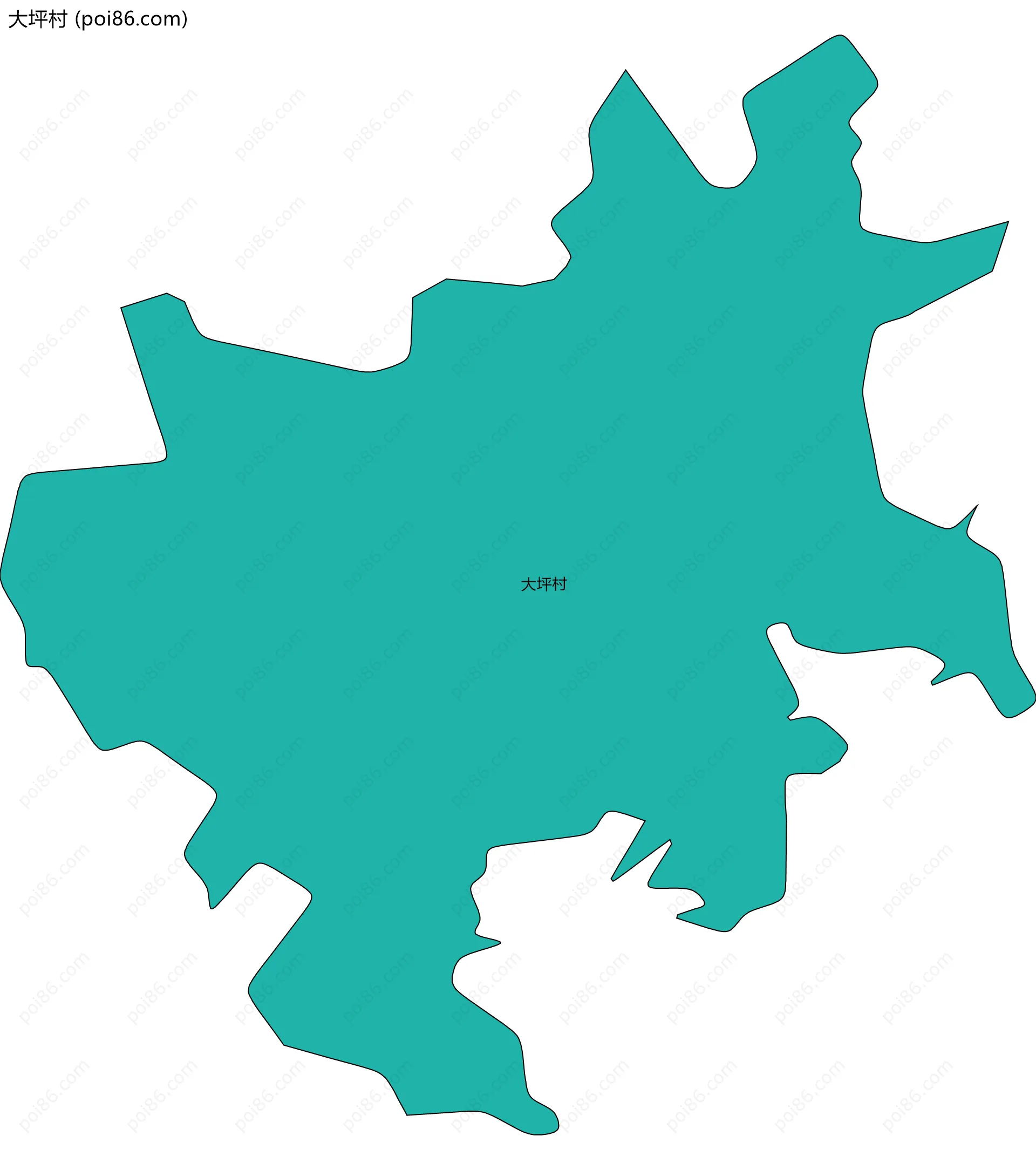 大坪村边界地图