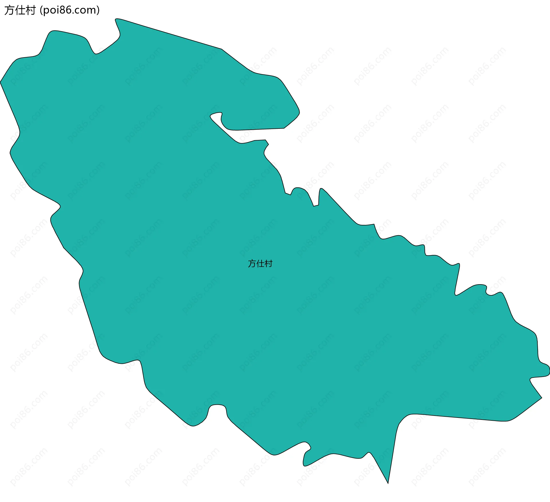 方仕村边界地图