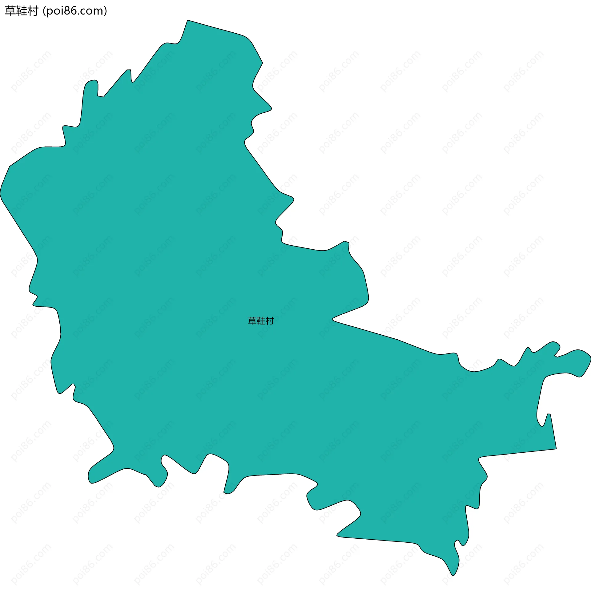 草鞋村边界地图