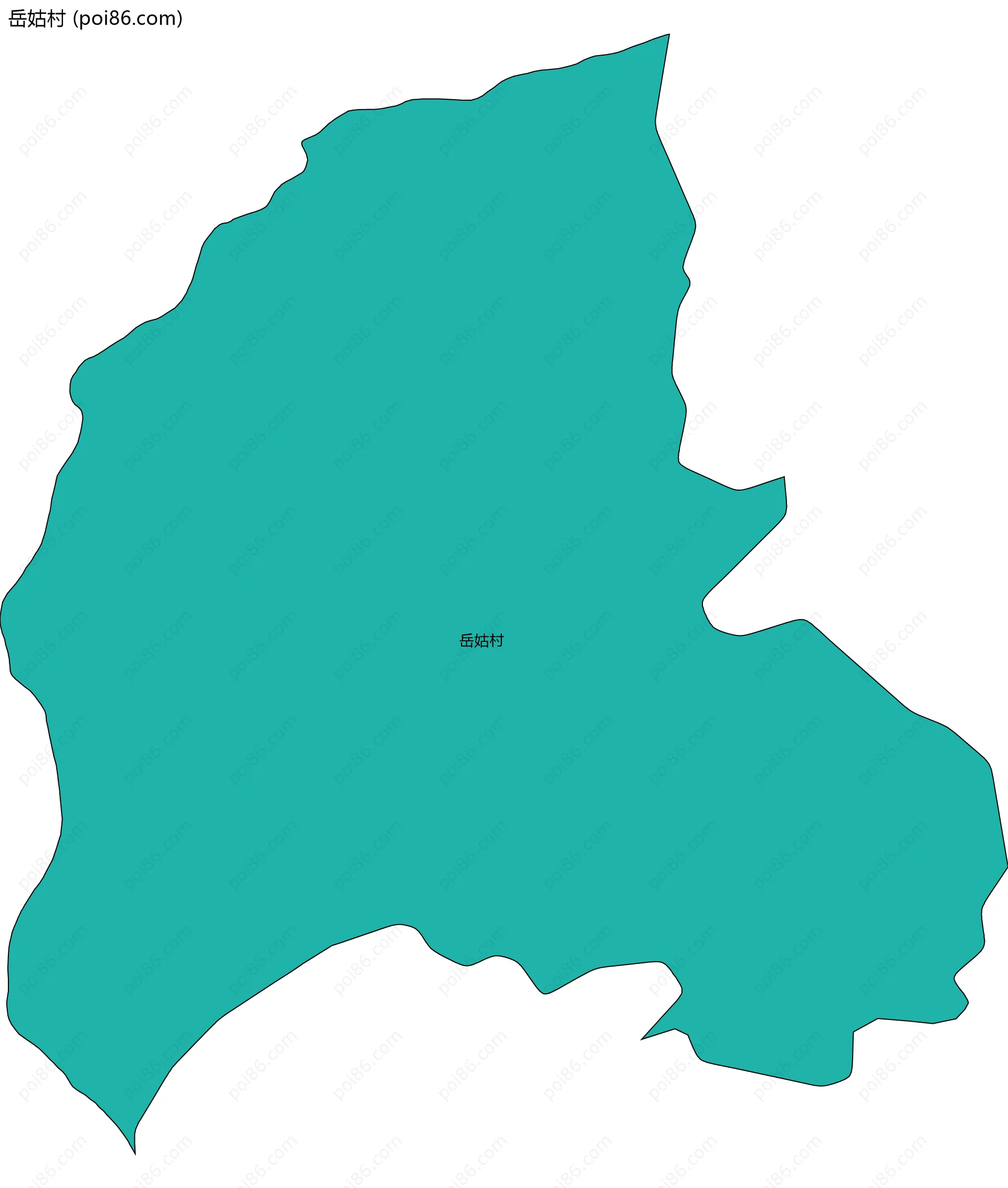 岳姑村边界地图