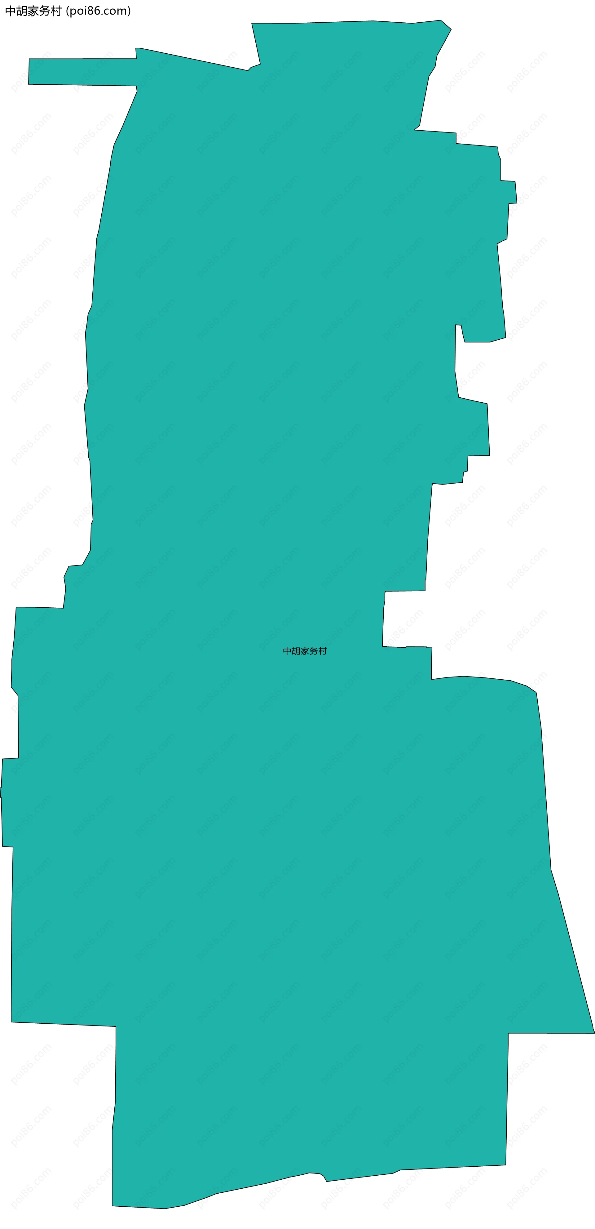 中胡家务村边界地图