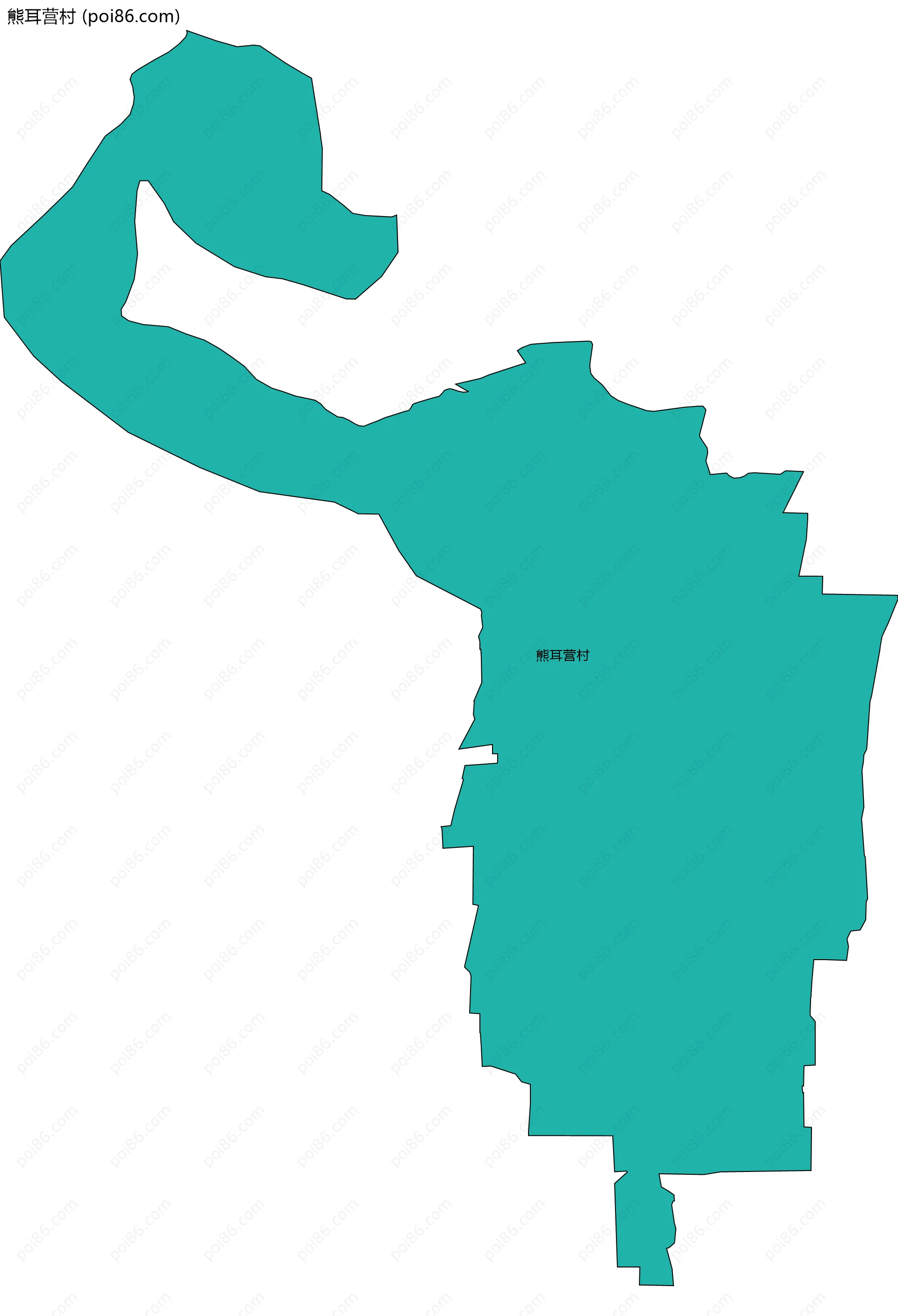 熊耳营村边界地图