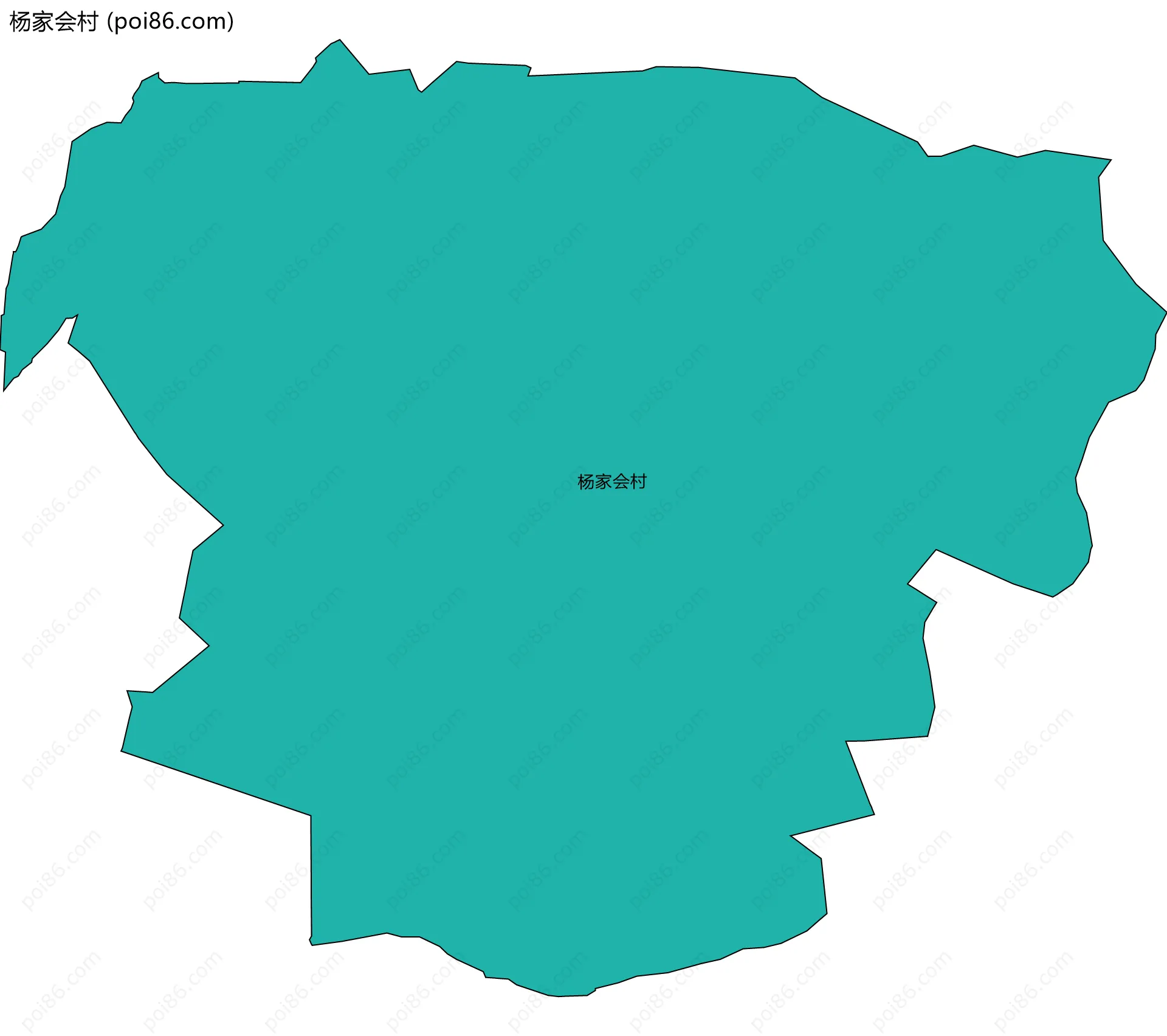 杨家会村边界地图
