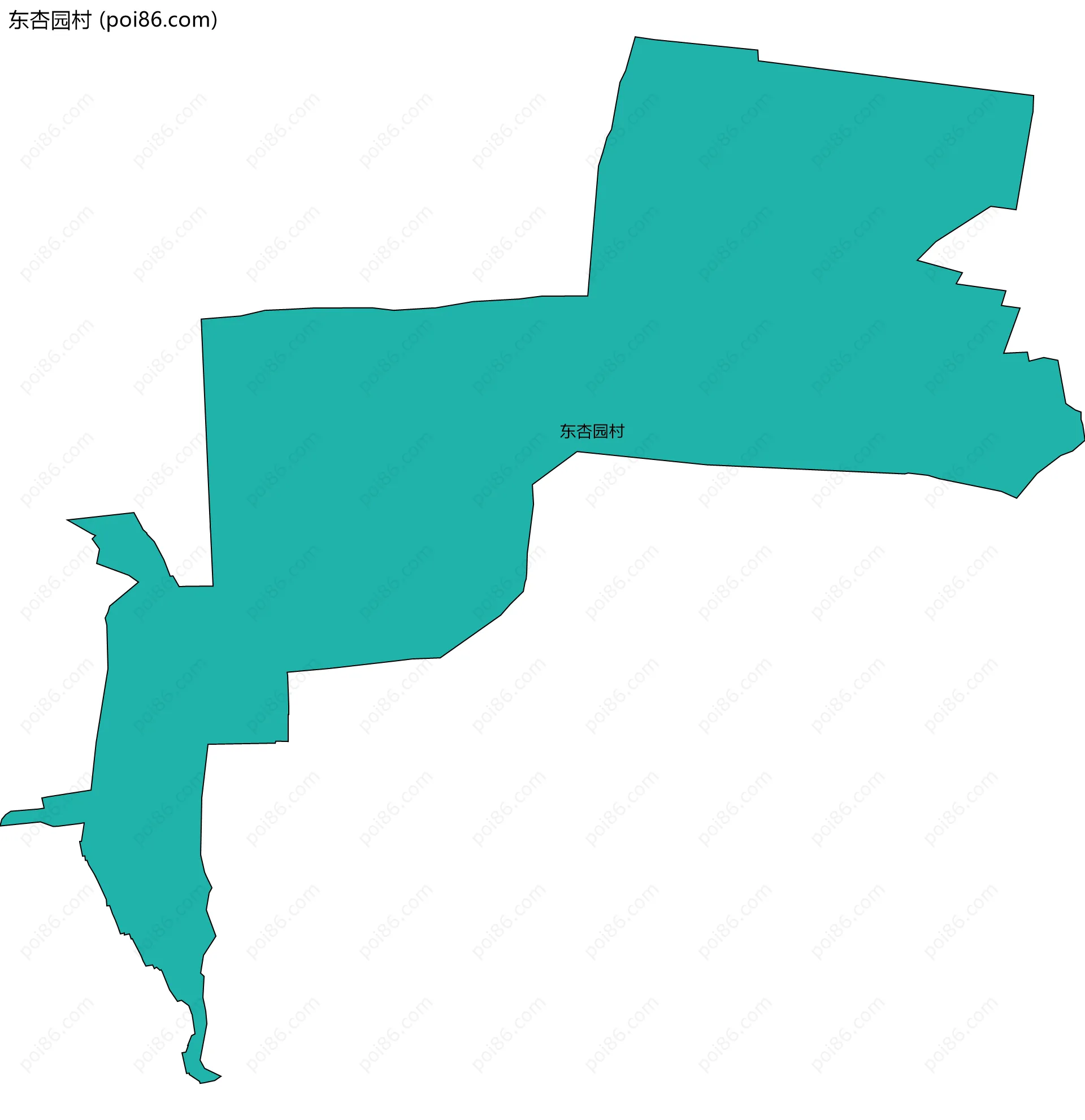 东杏园村边界地图