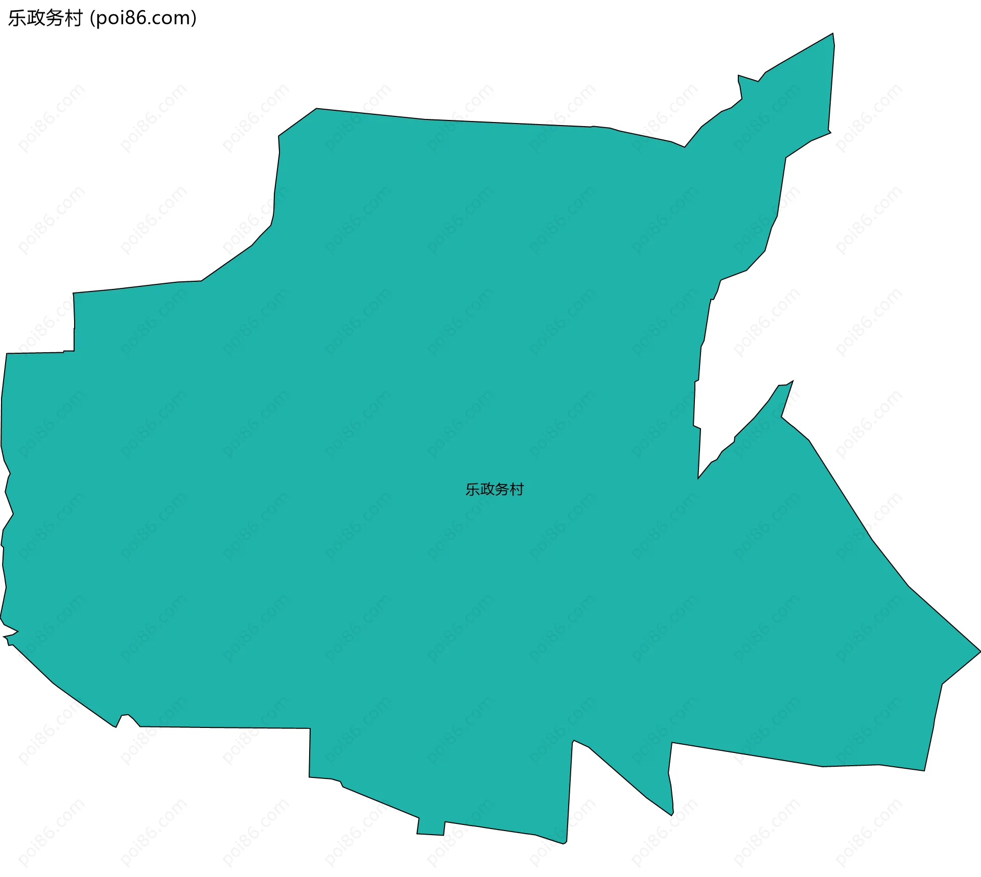 乐政务村边界地图