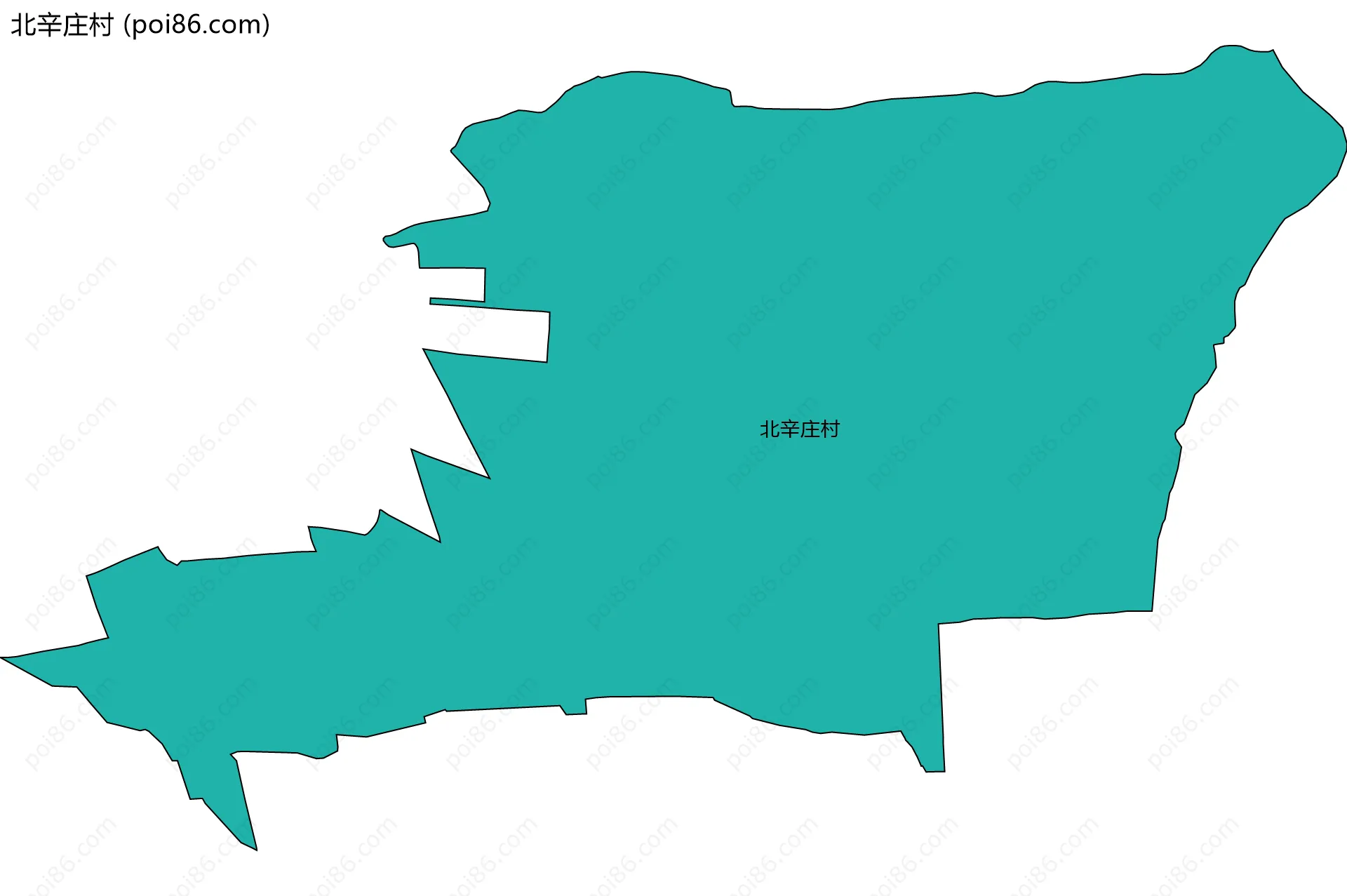 北辛庄村边界地图