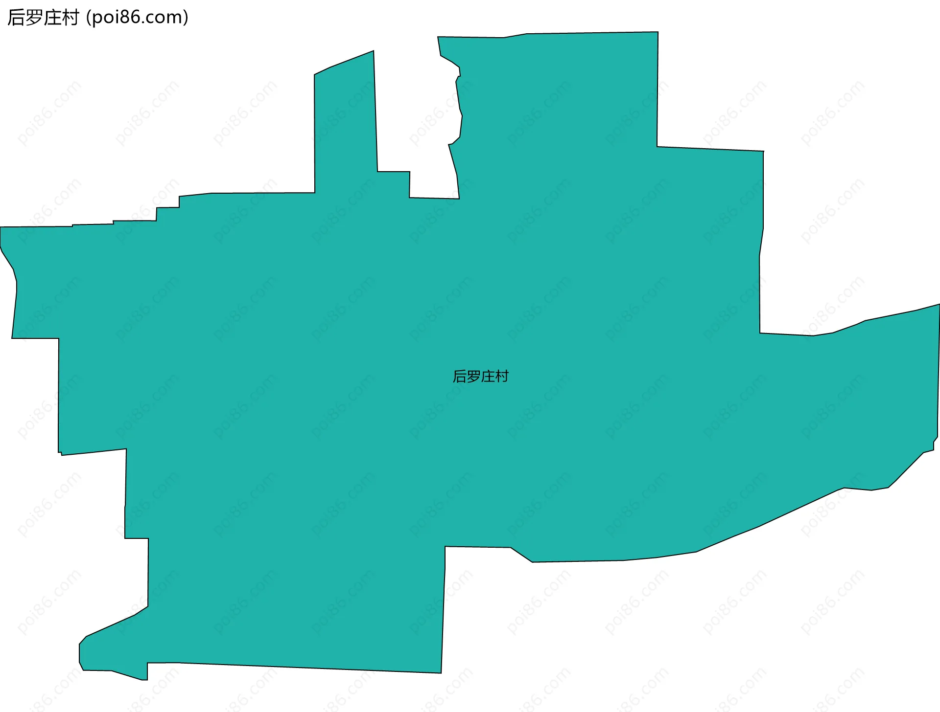 后罗庄村边界地图