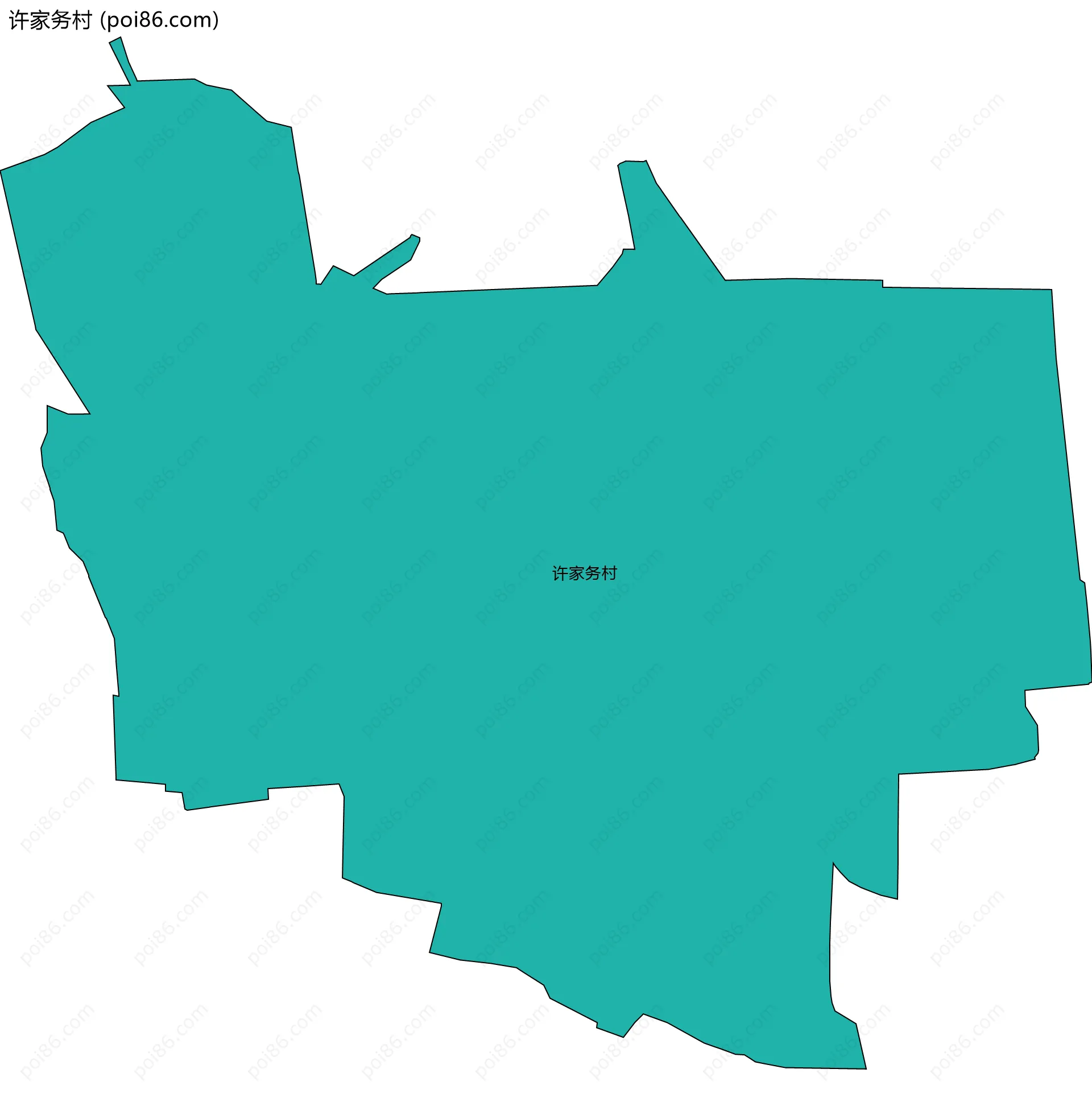 许家务村边界地图