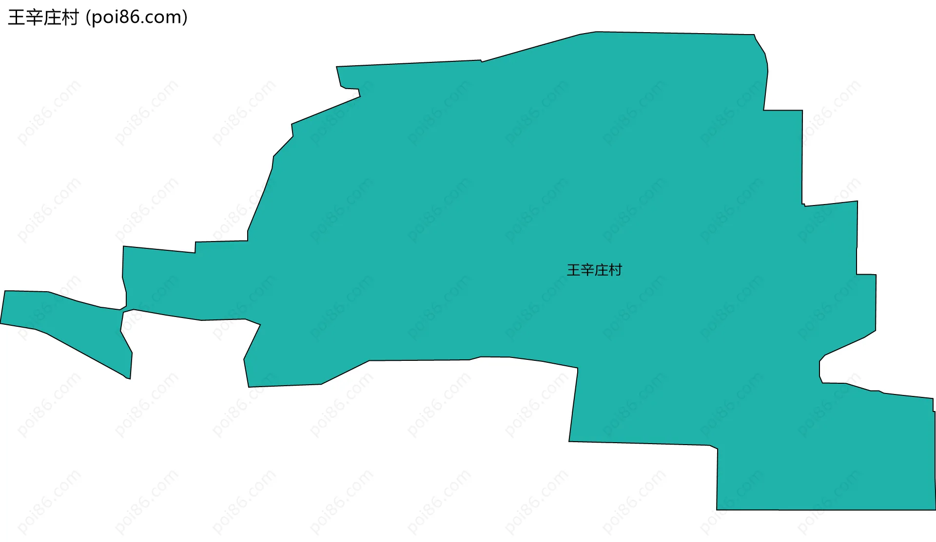 王辛庄村边界地图