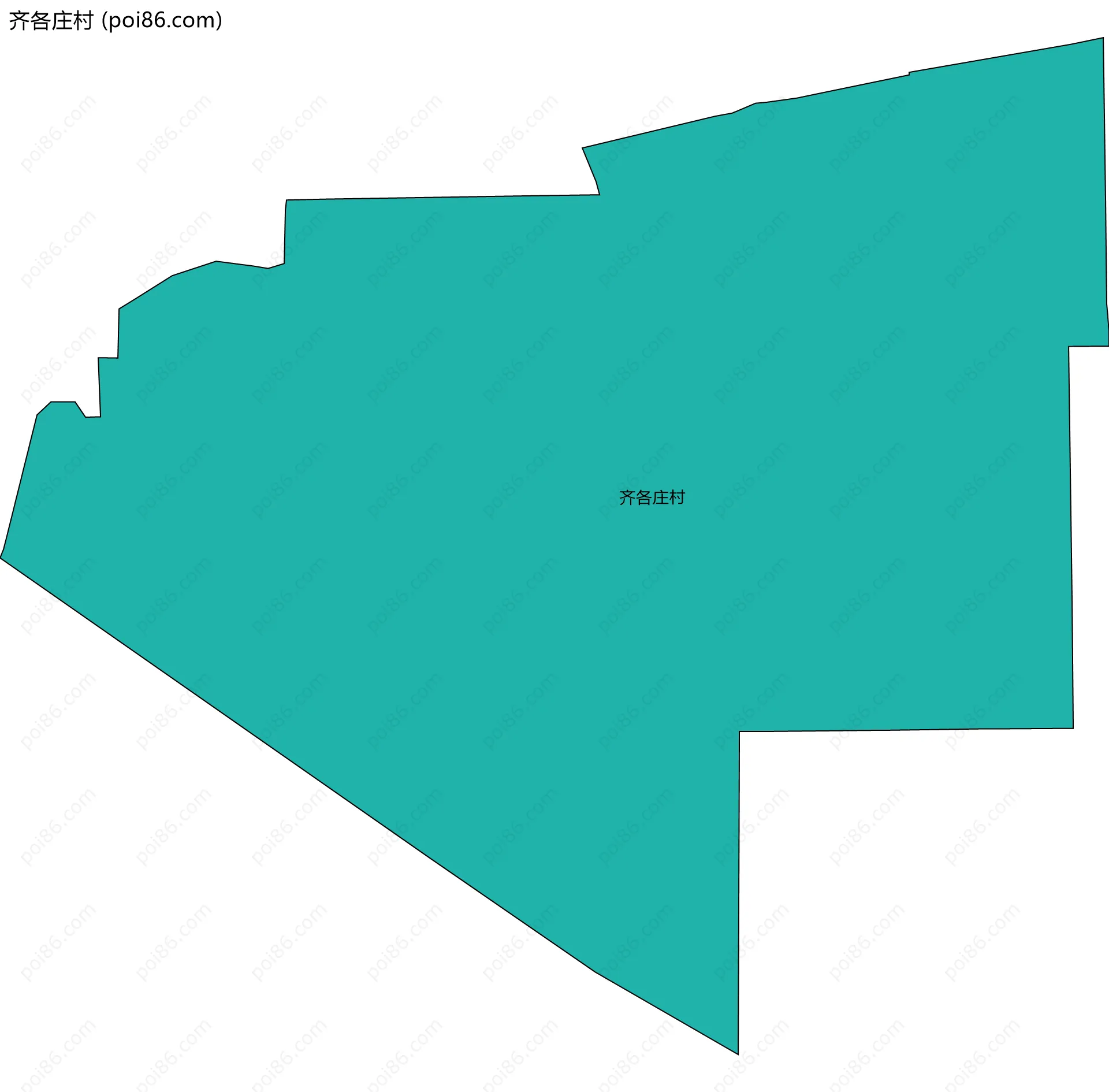齐各庄村边界地图