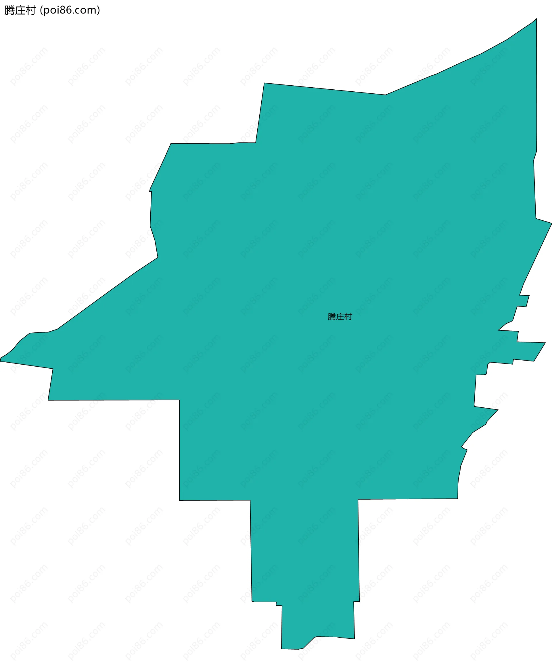 腾庄村边界地图