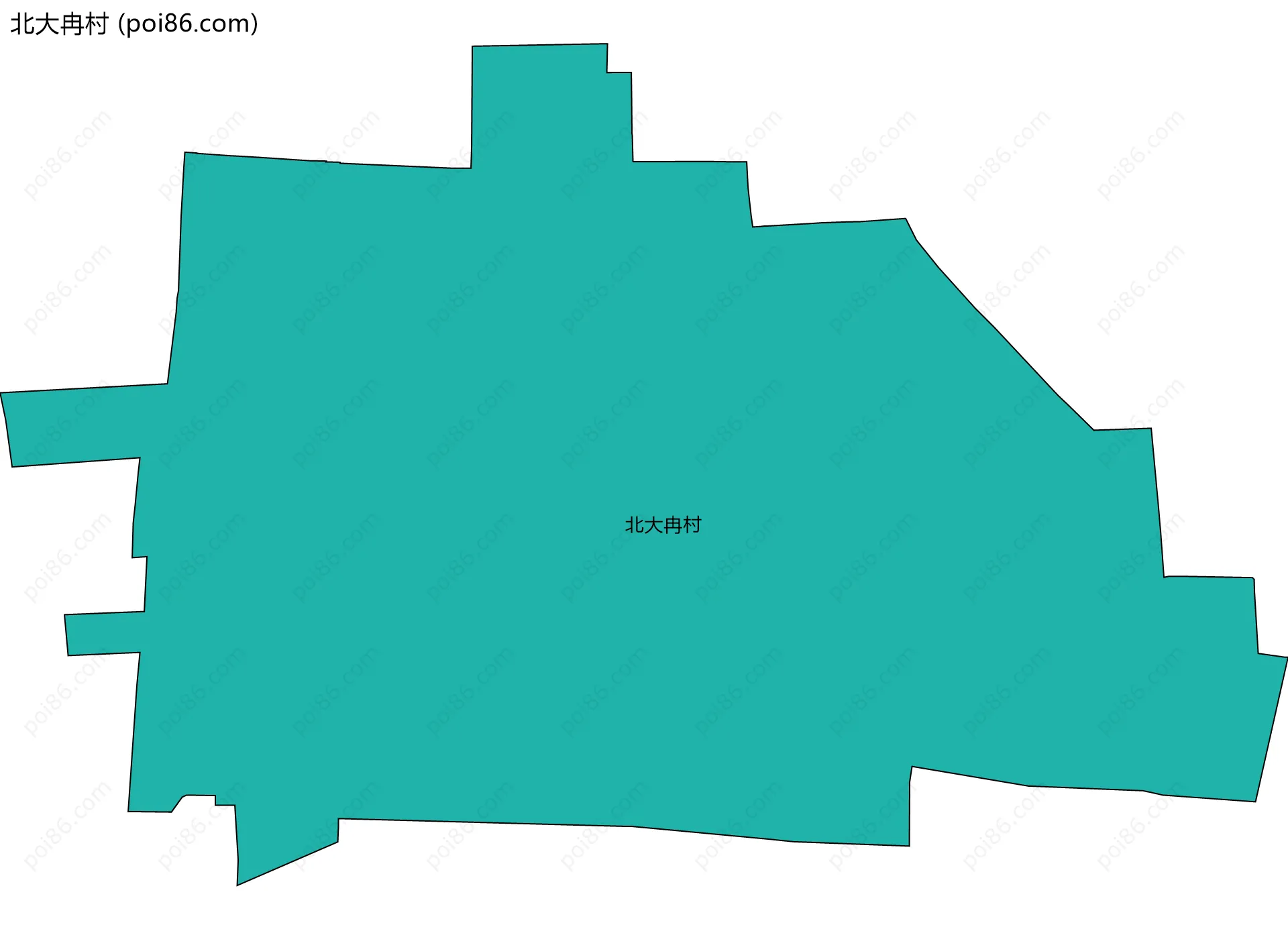 北大冉村边界地图