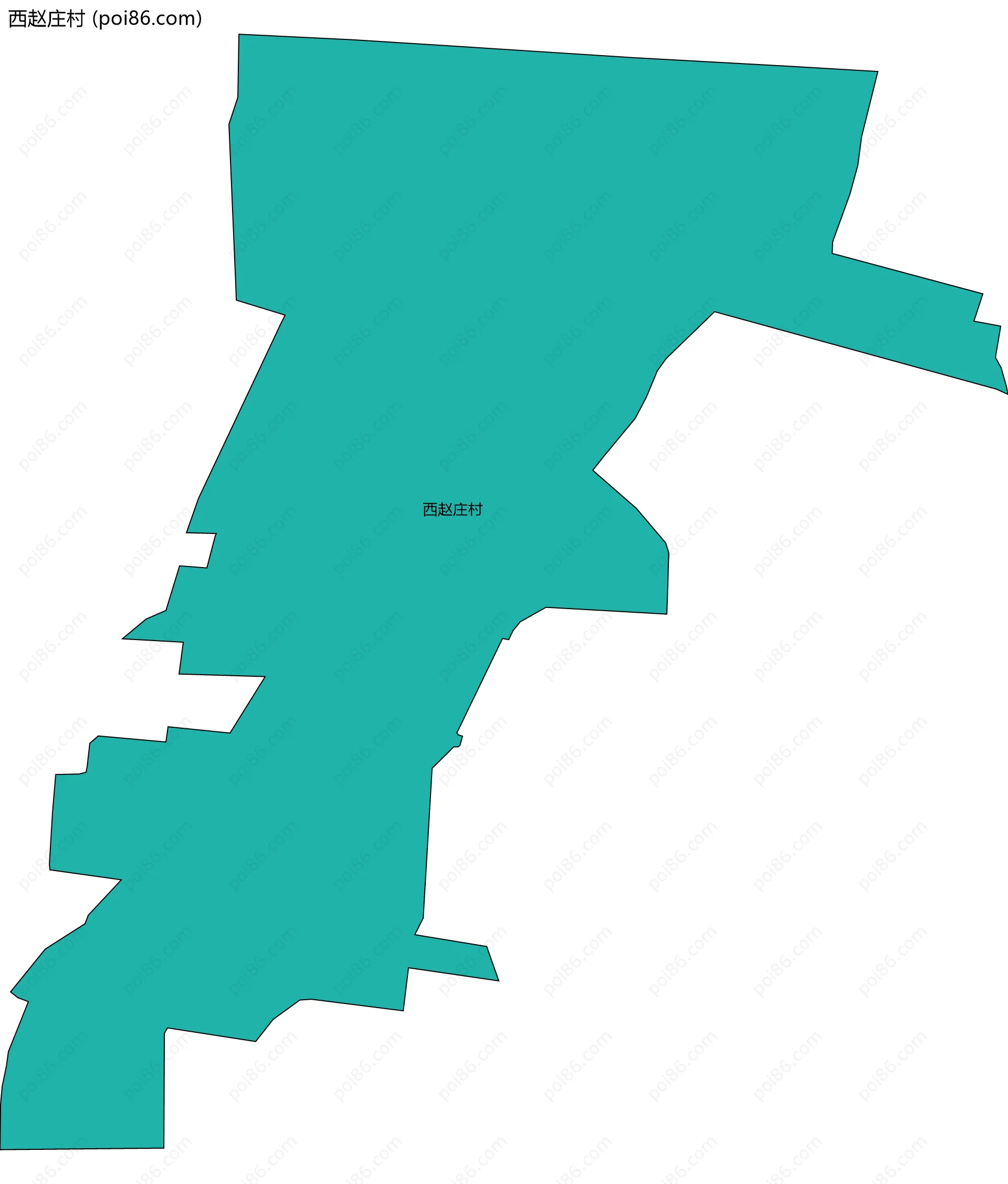 西赵庄村边界地图