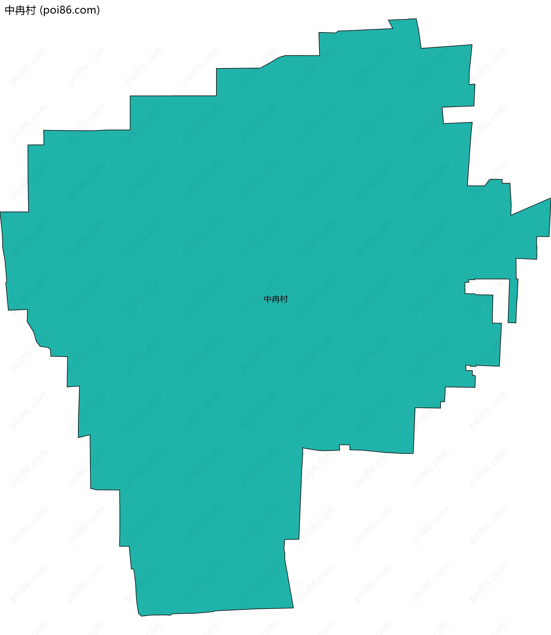 中冉村边界地图