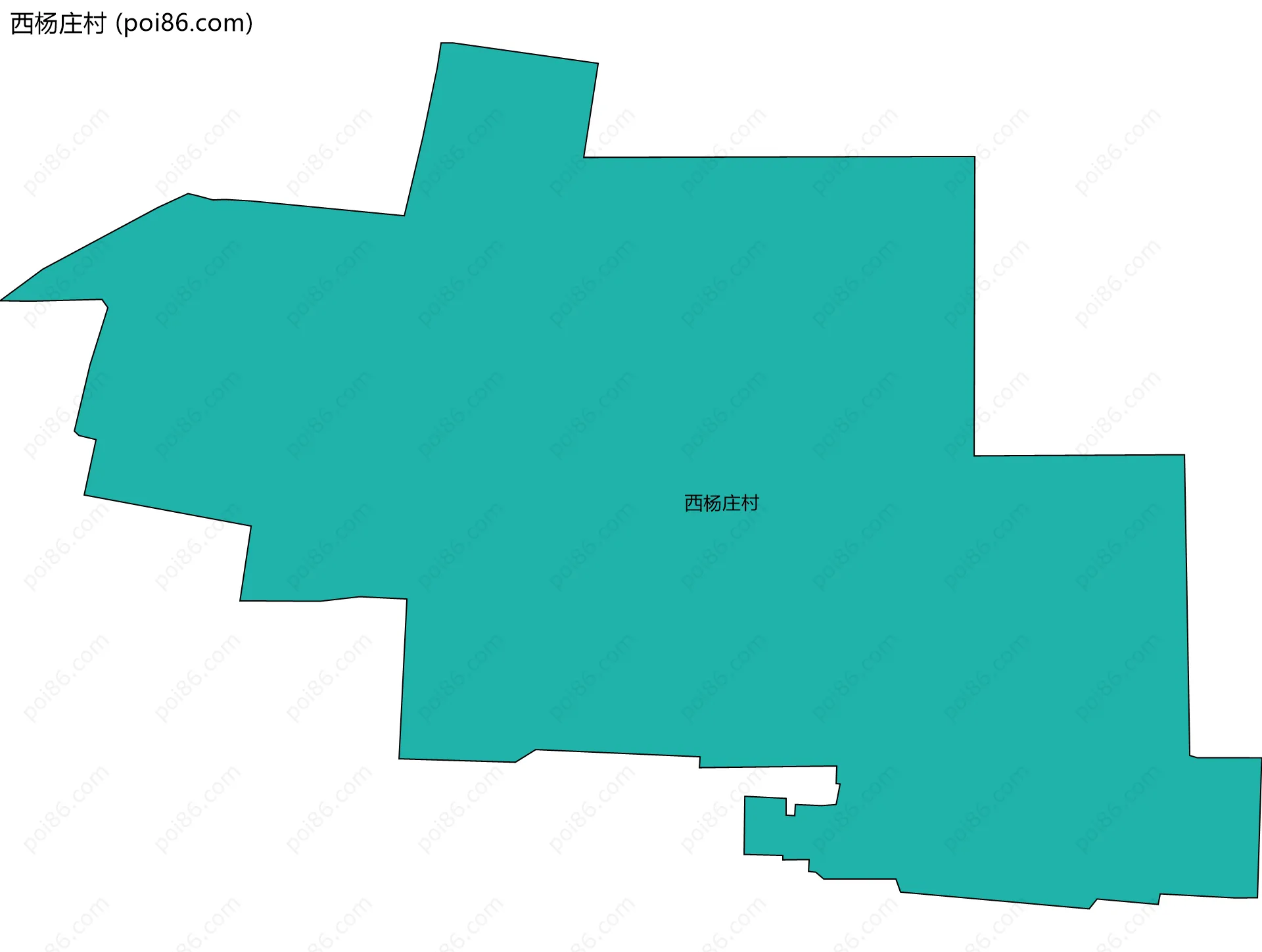 西杨庄村边界地图