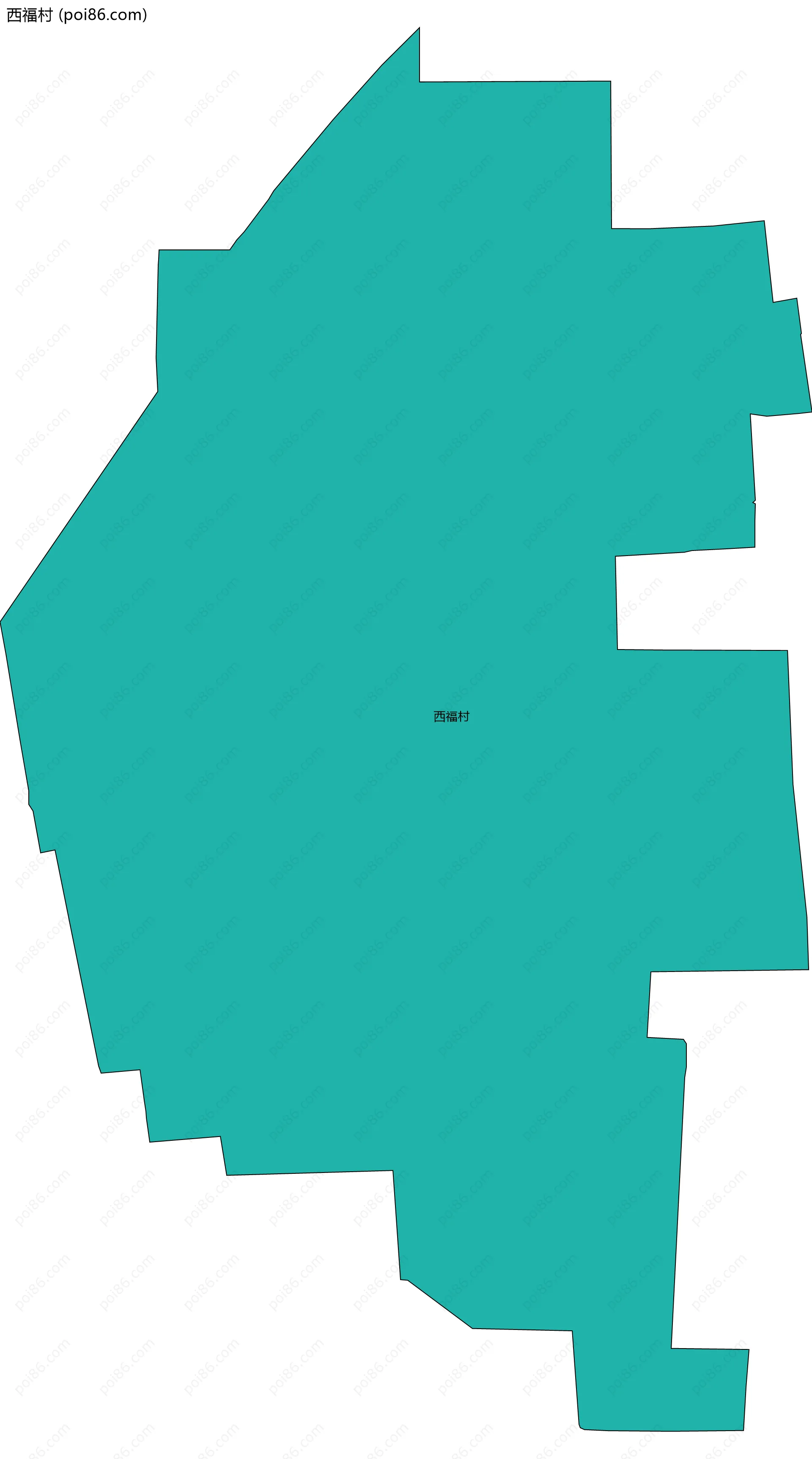 西福村边界地图