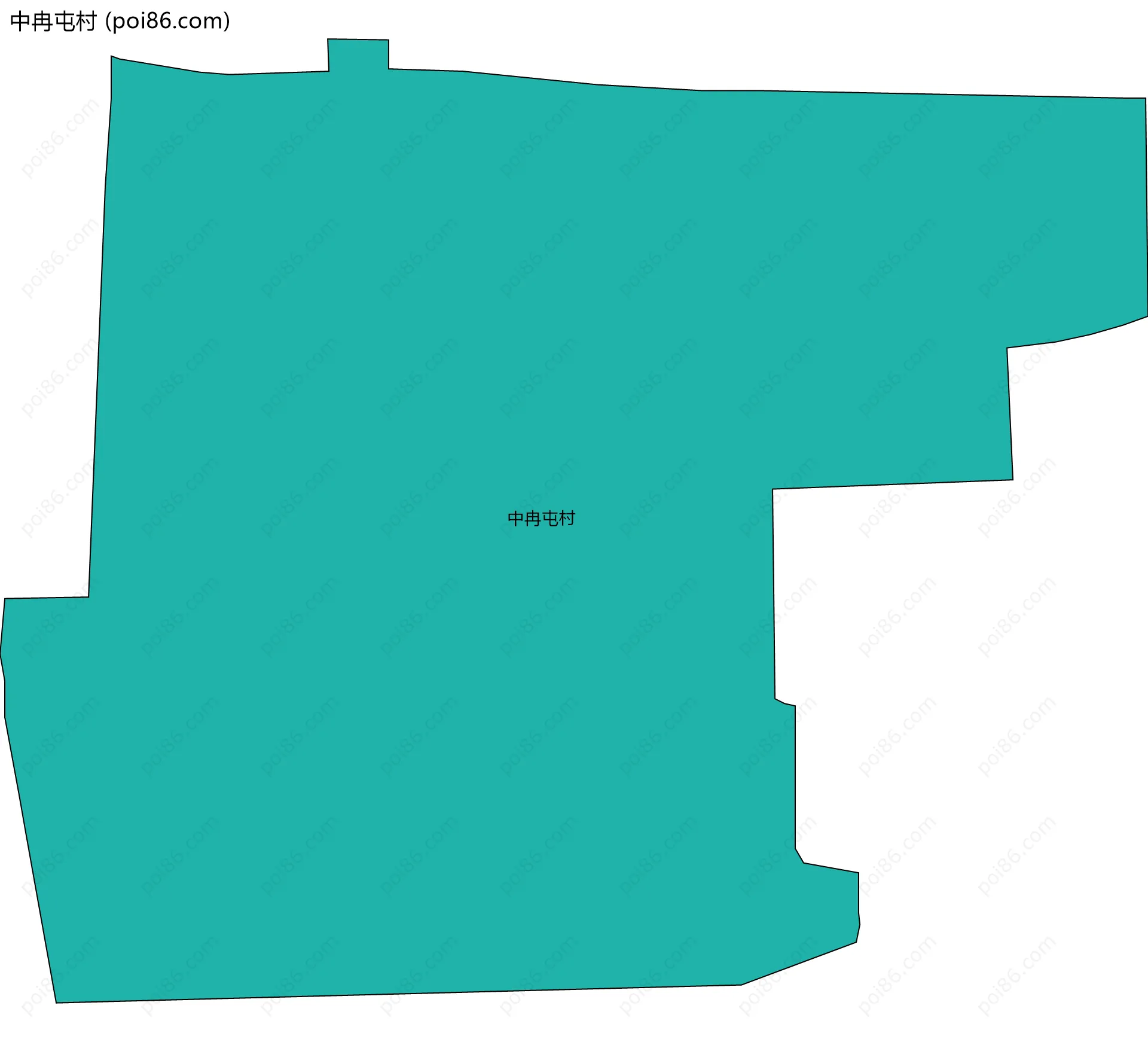 中冉屯村边界地图