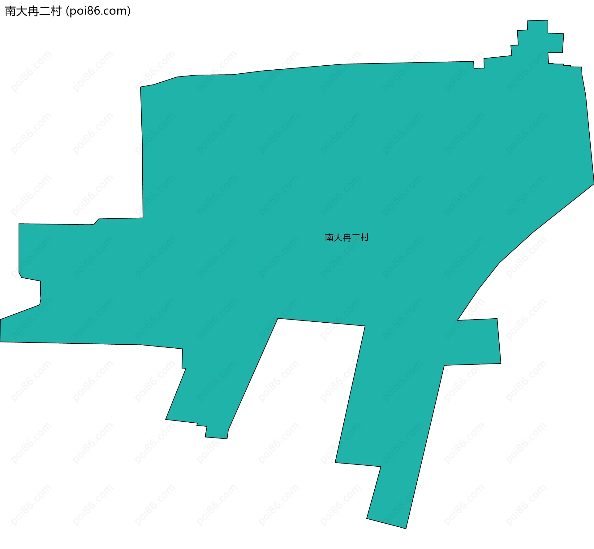 南大冉二村边界地图
