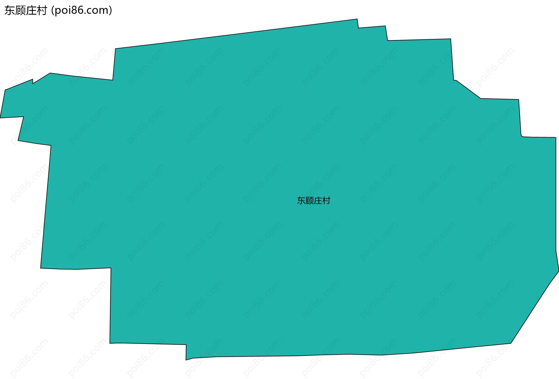 东顾庄村边界地图